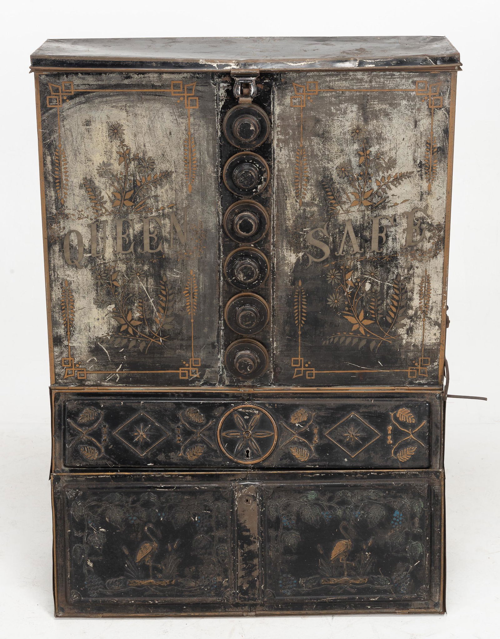 Tin Painted Queen Safe Spice Cabinet (1 of 5)