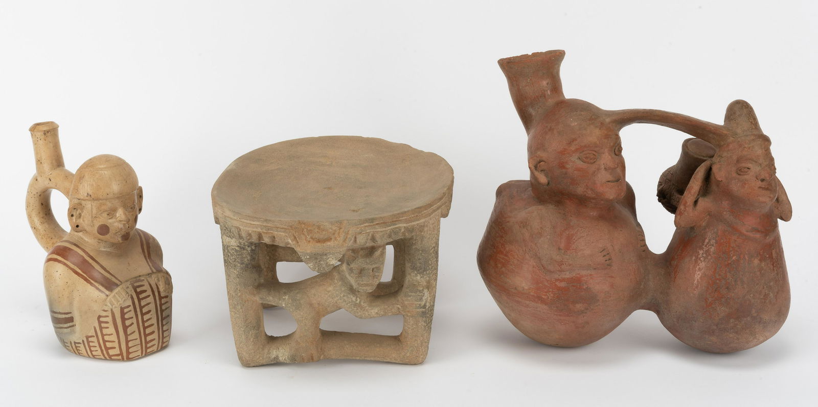3 Pcs Central American Effigy Pottery (1 of 6)