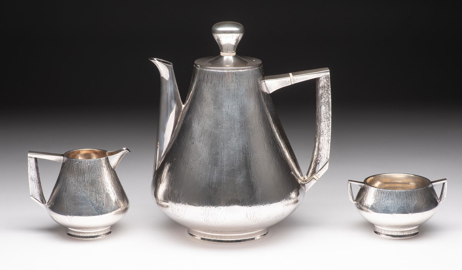 3 Pc Peter Lunn Modernist Sterling Tea Set (1 of 8)