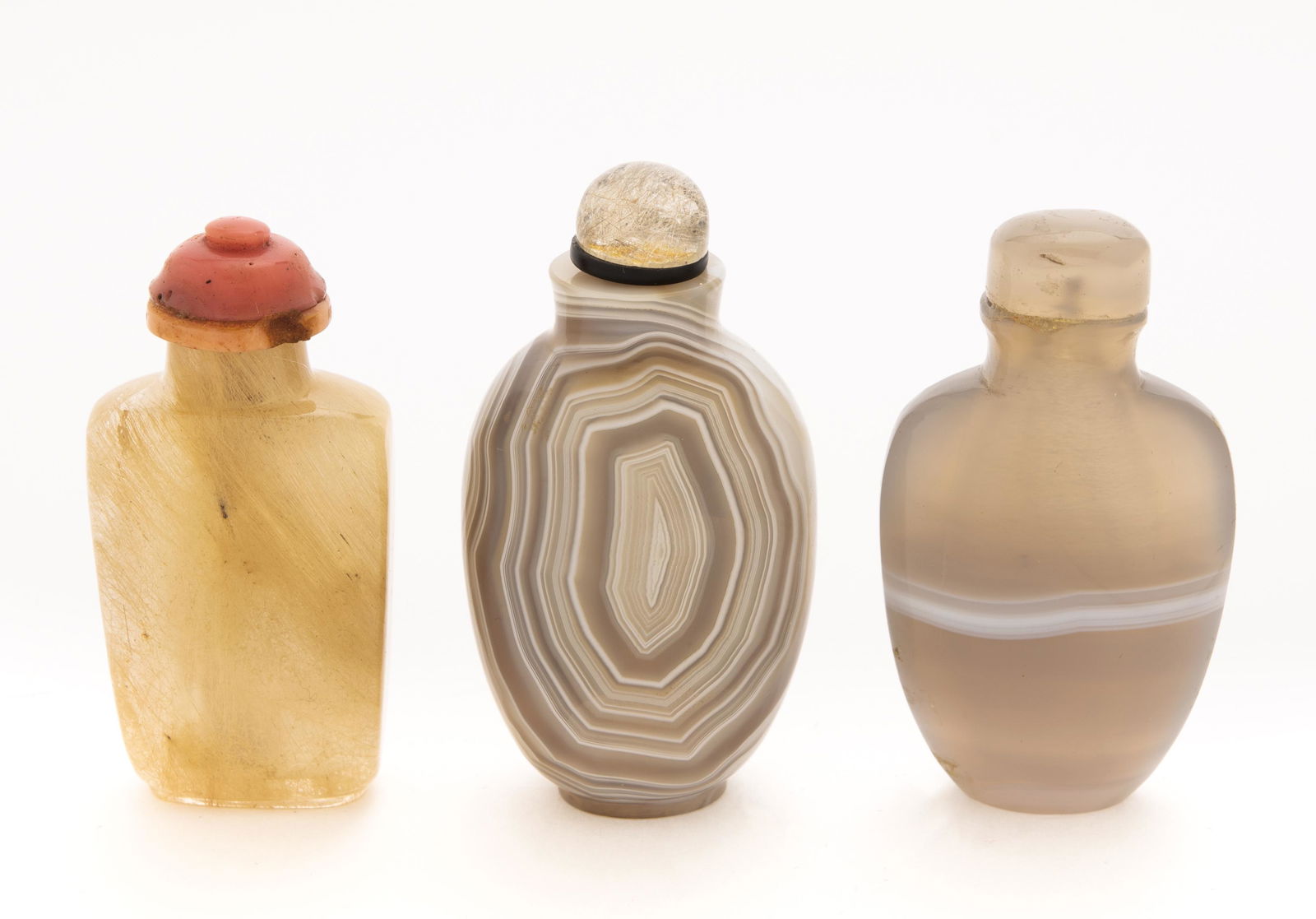 Group of 3 Chinese Snuff Bottles (1 of 2)