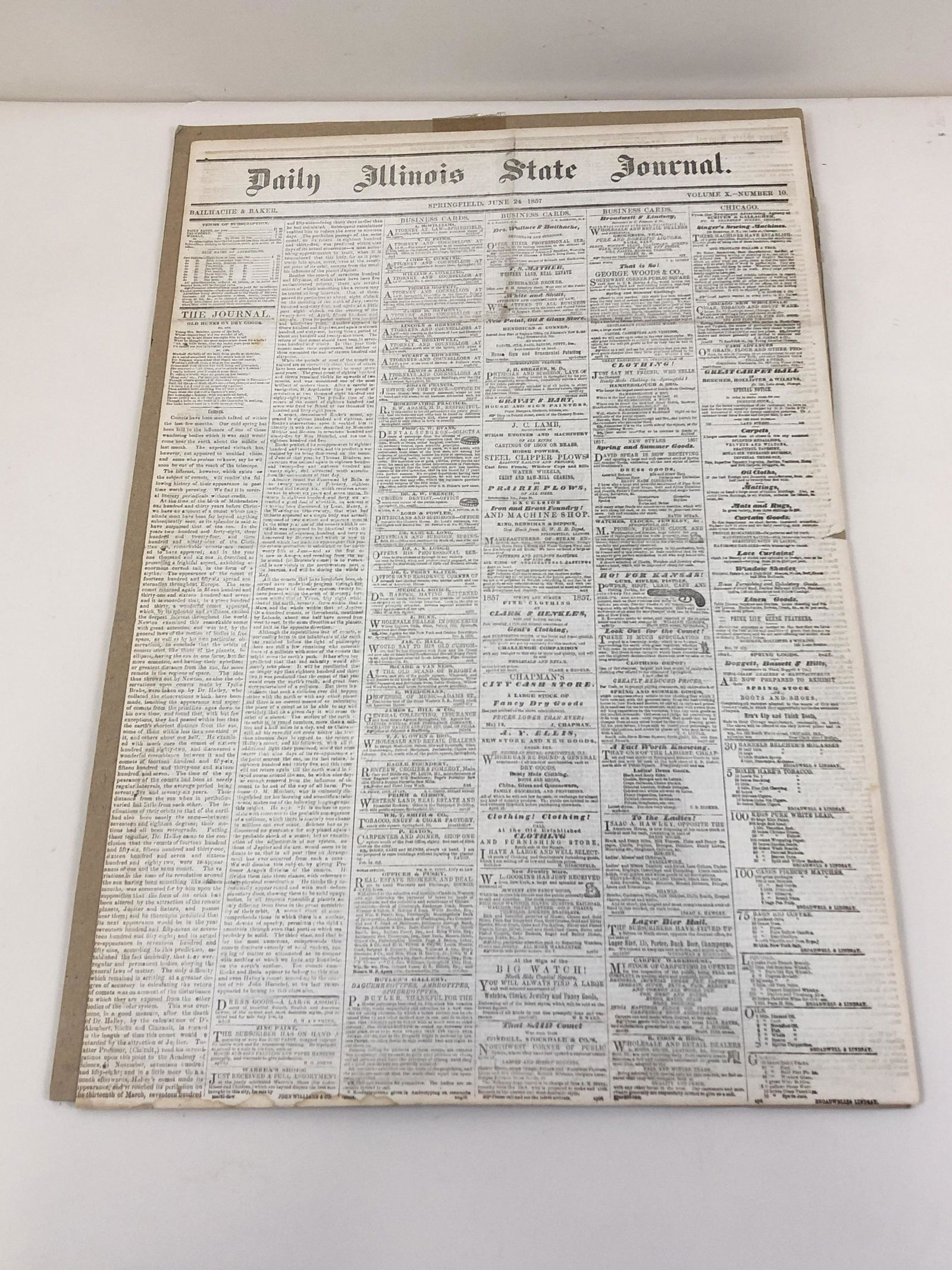 2 19th Century Newspapers (1857-1871) (1 of 5)