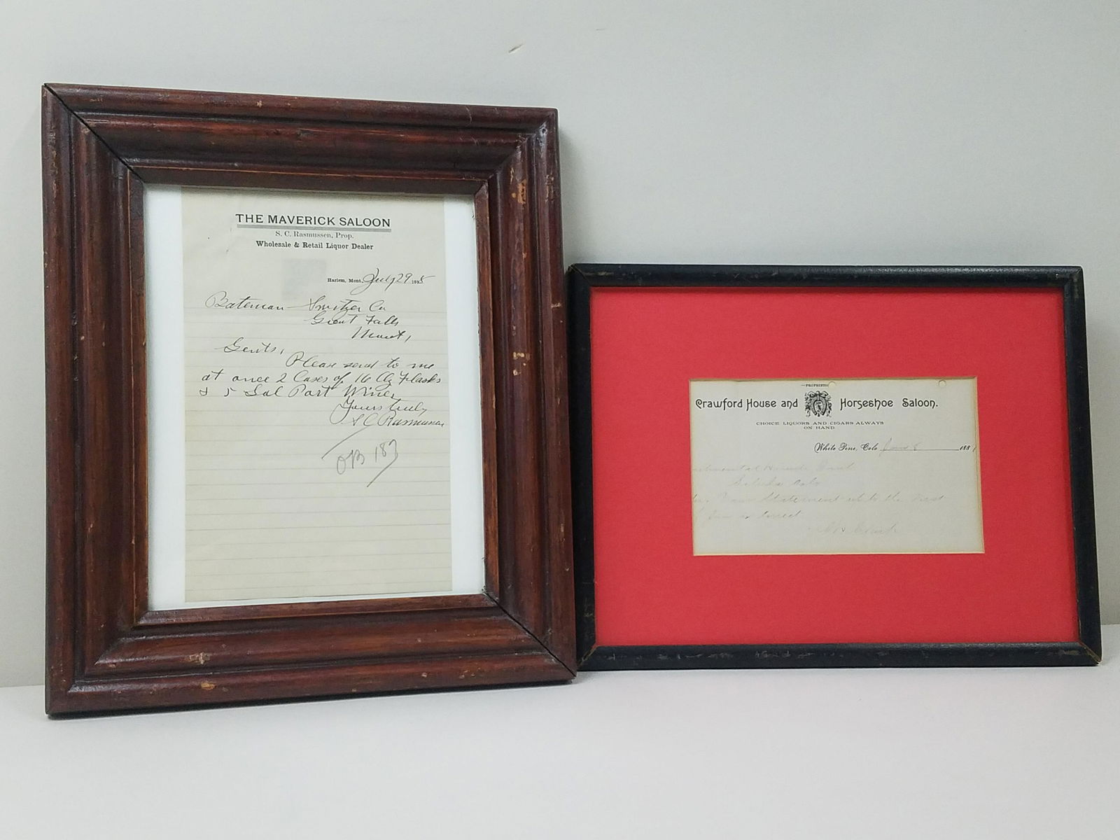 Colorado and Montana Saloon Bill Heads (1 of 3)