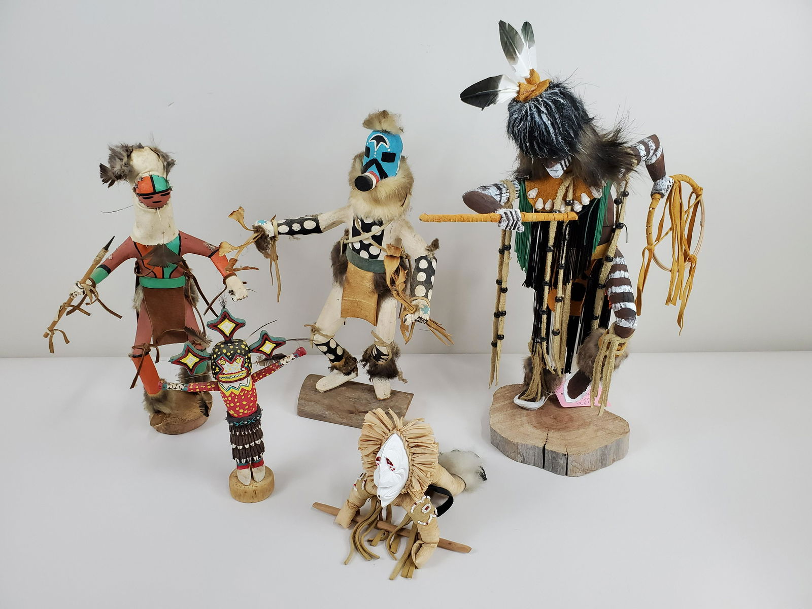 4 Kachinas & 1 Corn Doll (1 of 2)