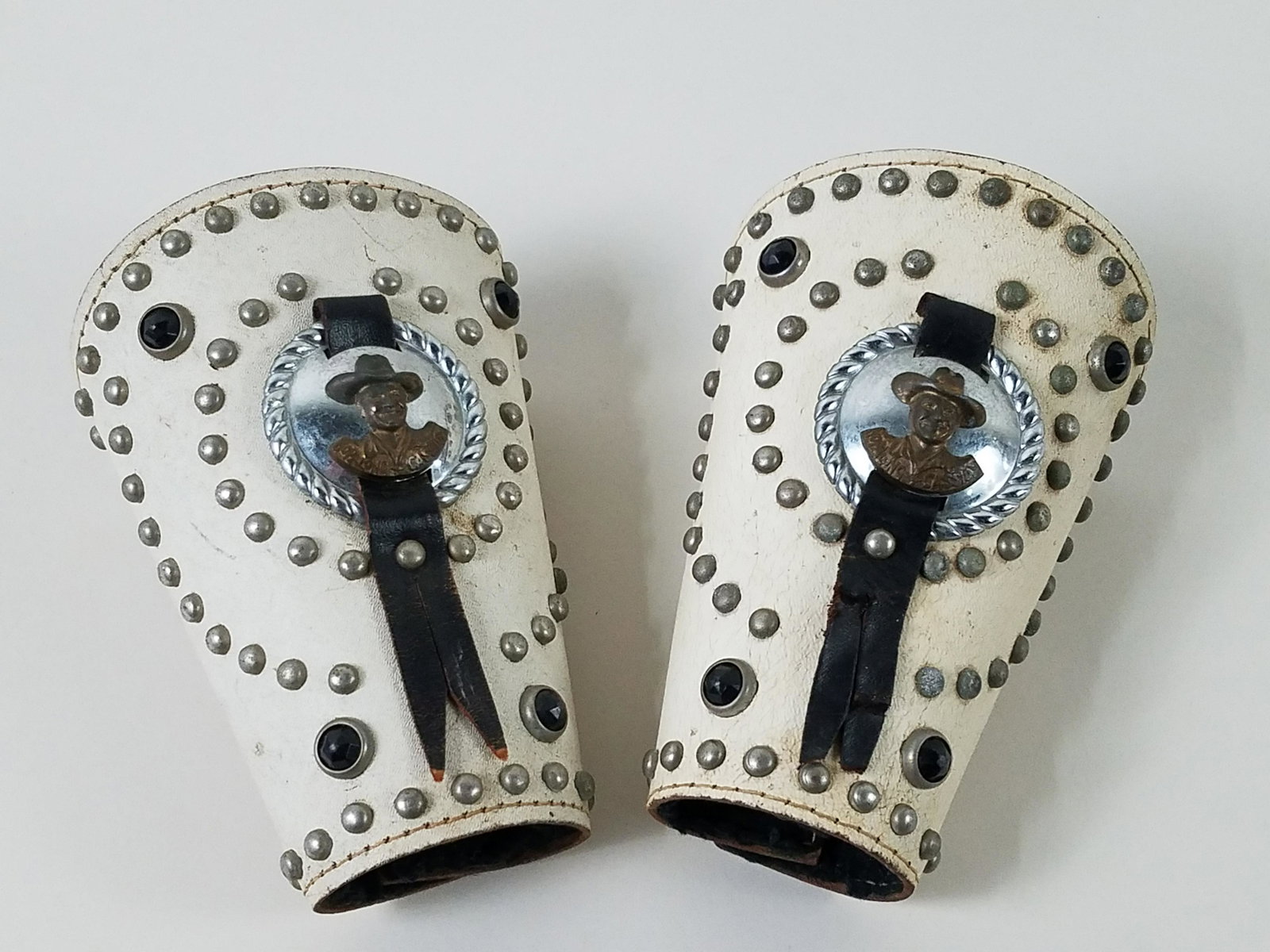 Hopalong Cassidy Cuffs: Each 4-1/4" wide x 6-1/4" long.