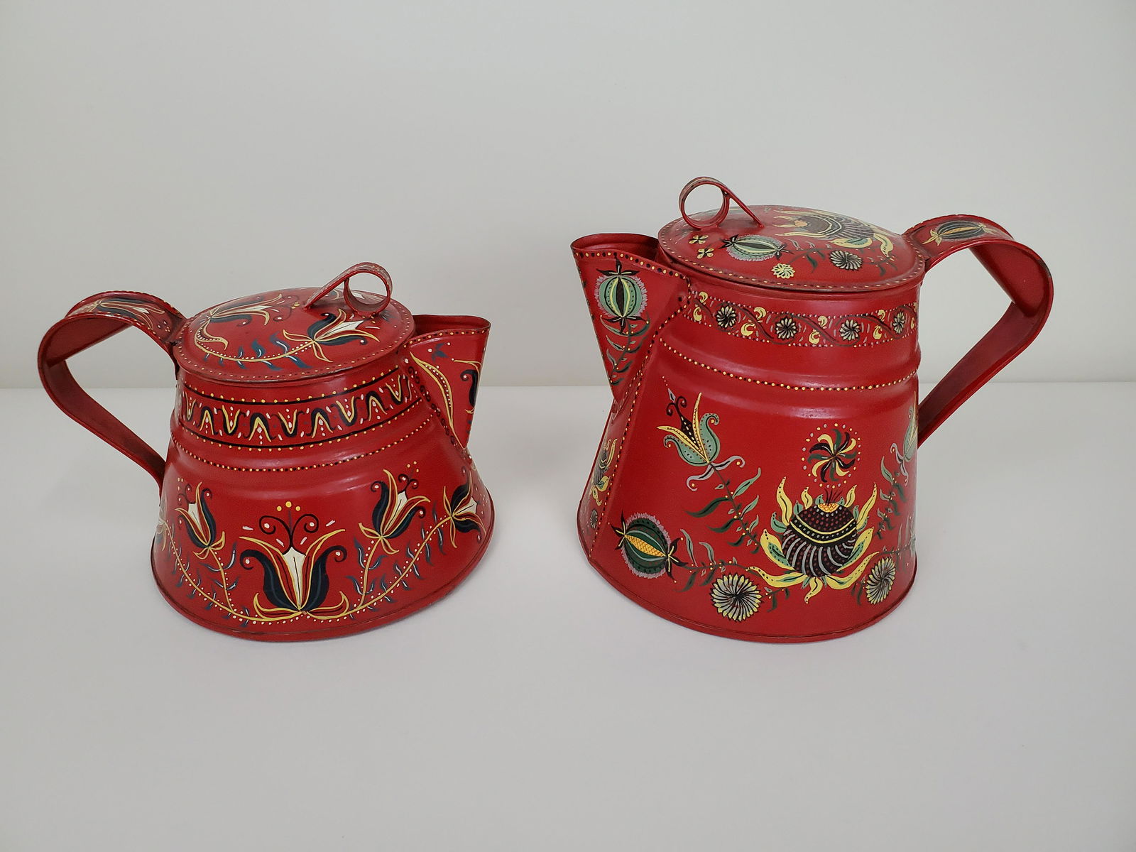 2 Pcs Hand Painted Tinware (1 of 2)