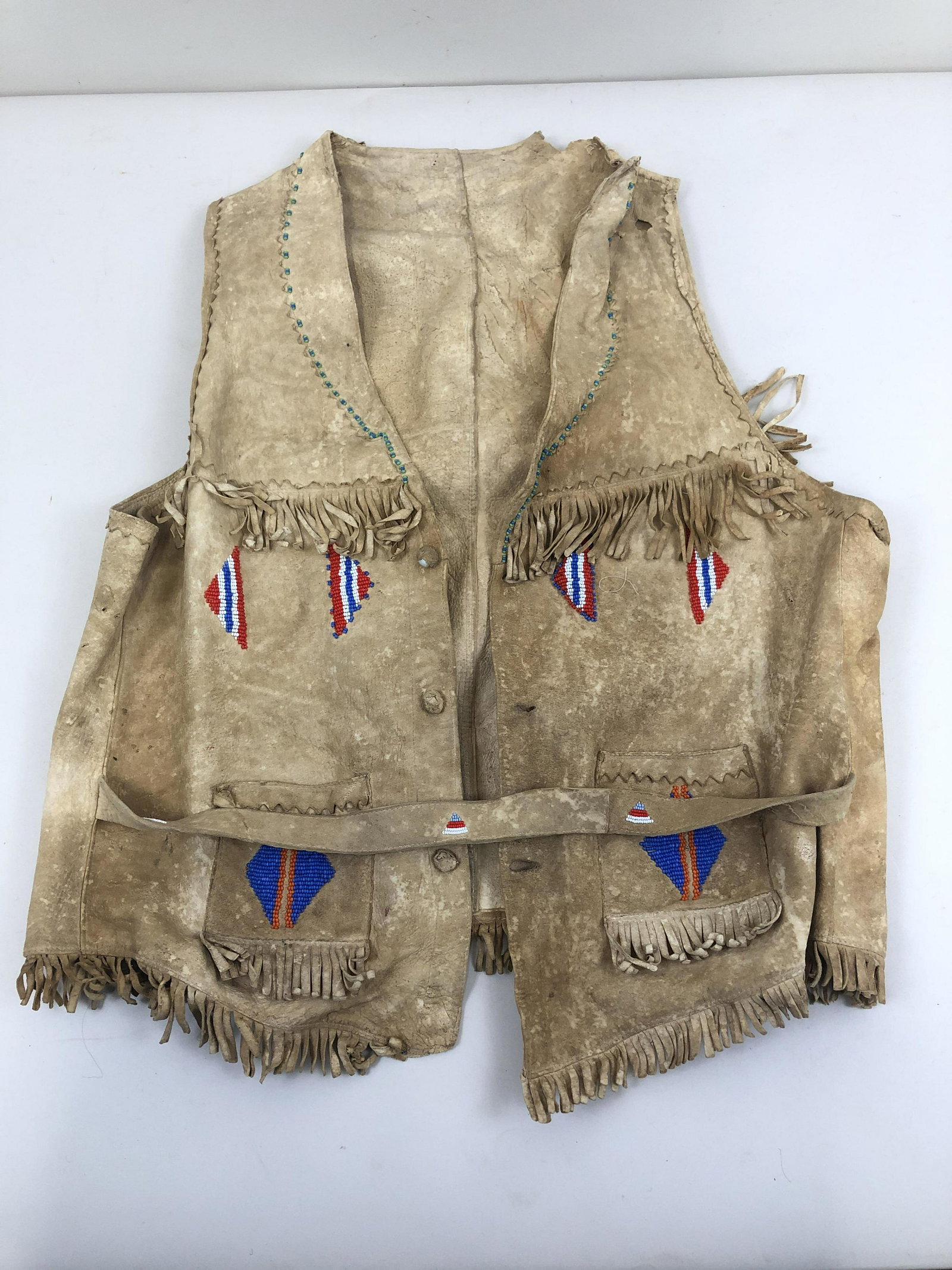 Plains Beaded Buckskin Vest (1 of 4)