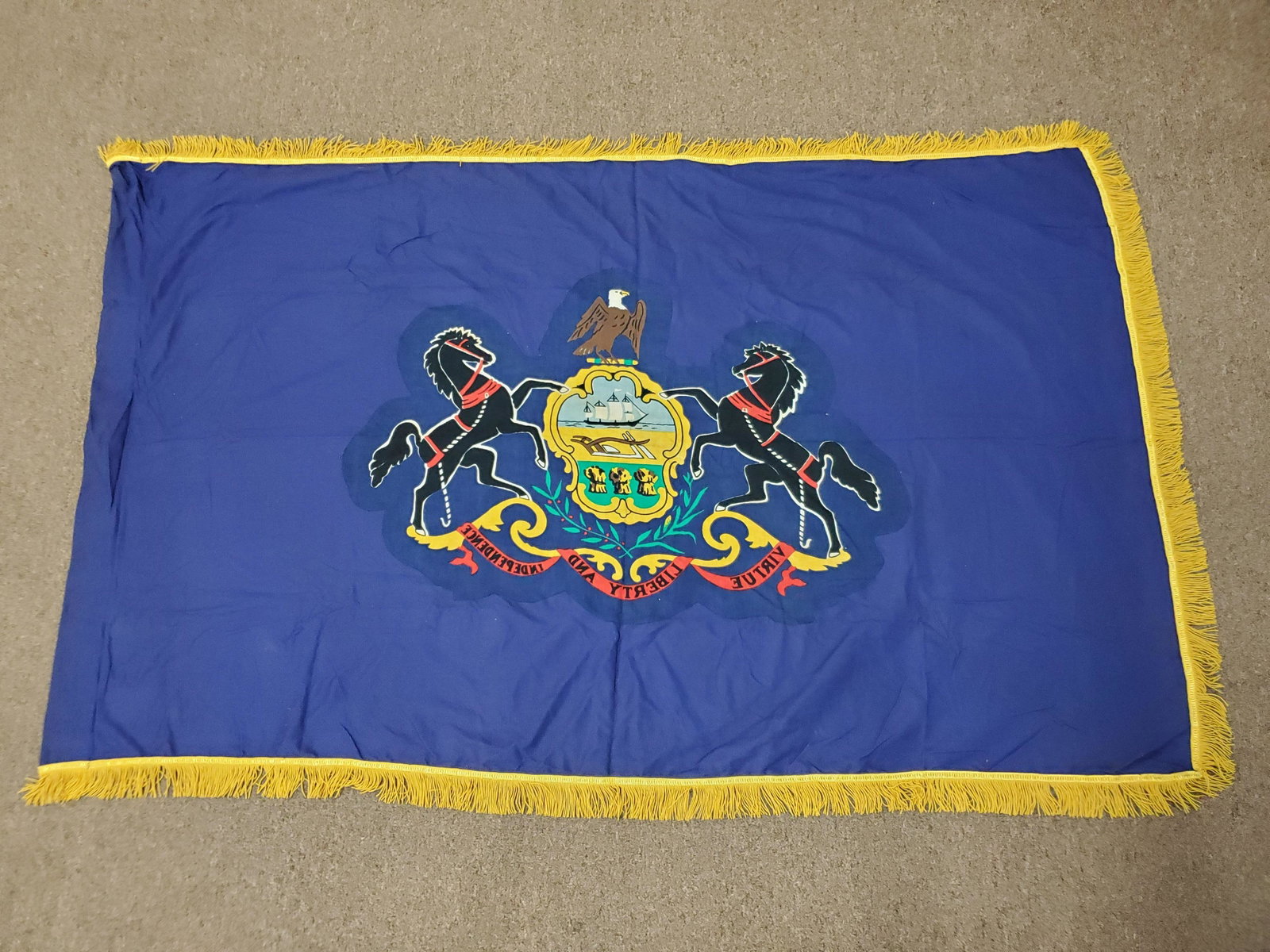 3 PA Flags: 72" wide X 46" high.