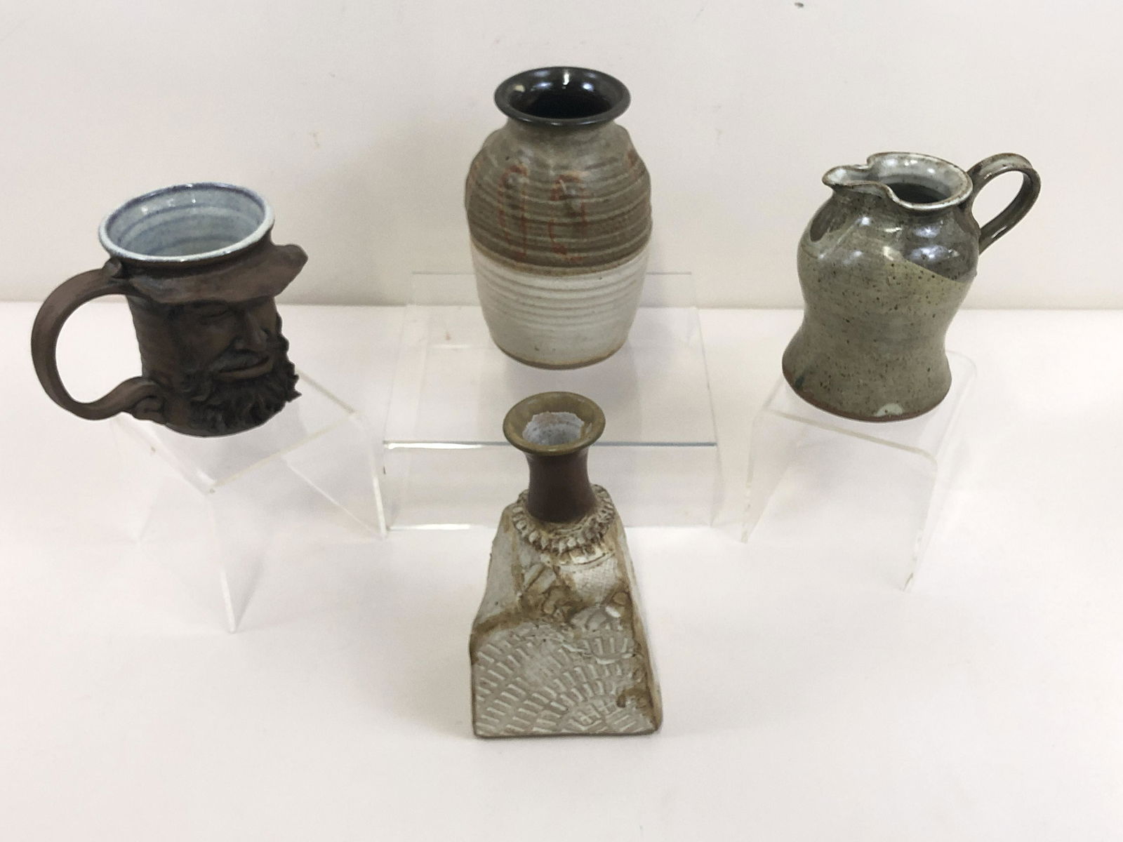 4 Pcs Studio Pottery incl. R. Pollock Mug (1 of 2)