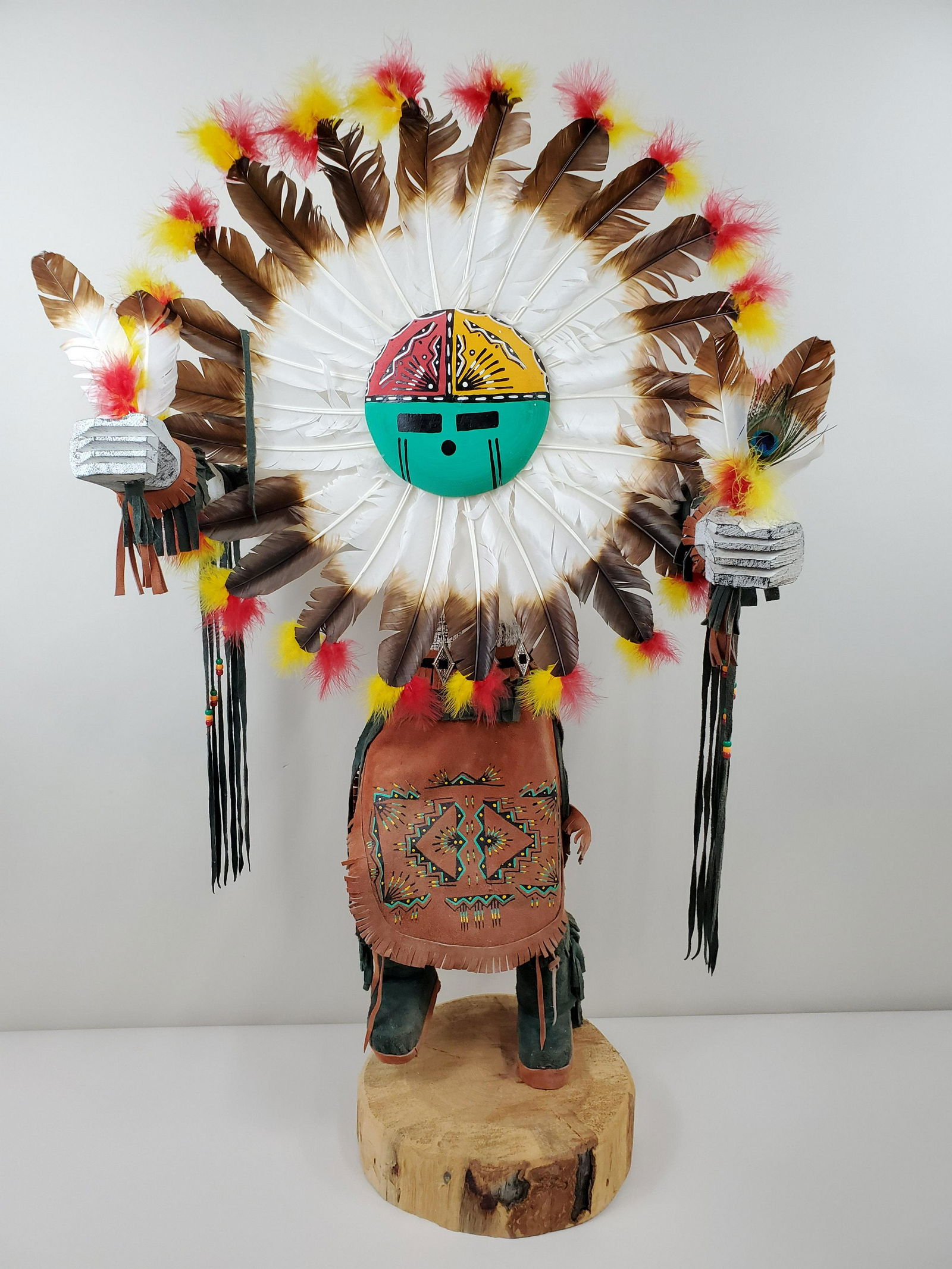 46" Sunface Kachina Signed Begay (1 of 4)