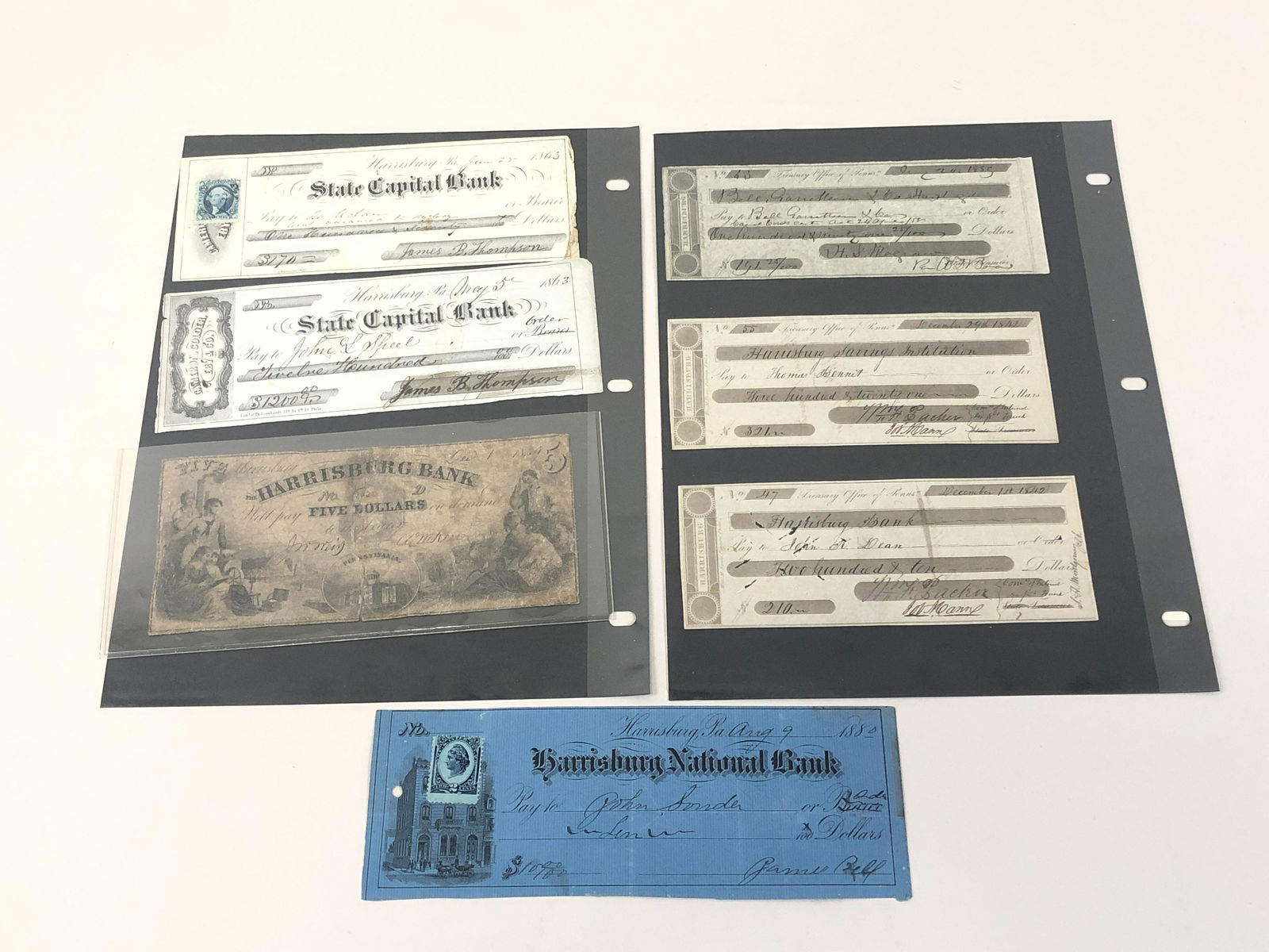 12 Harrisburg Bank Notes / Currency (1 of 6)