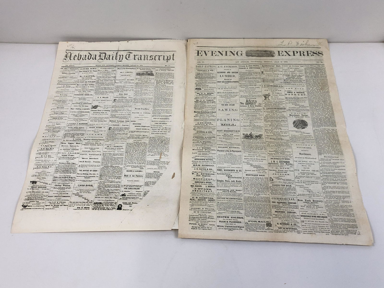 11 19th Century California Newspapers (1862-1889) (1 of 17)