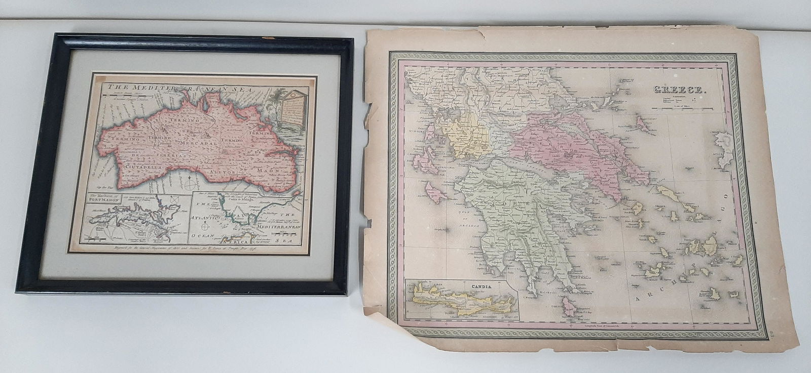2 Maps of Greece and Minorca (1 of 6)