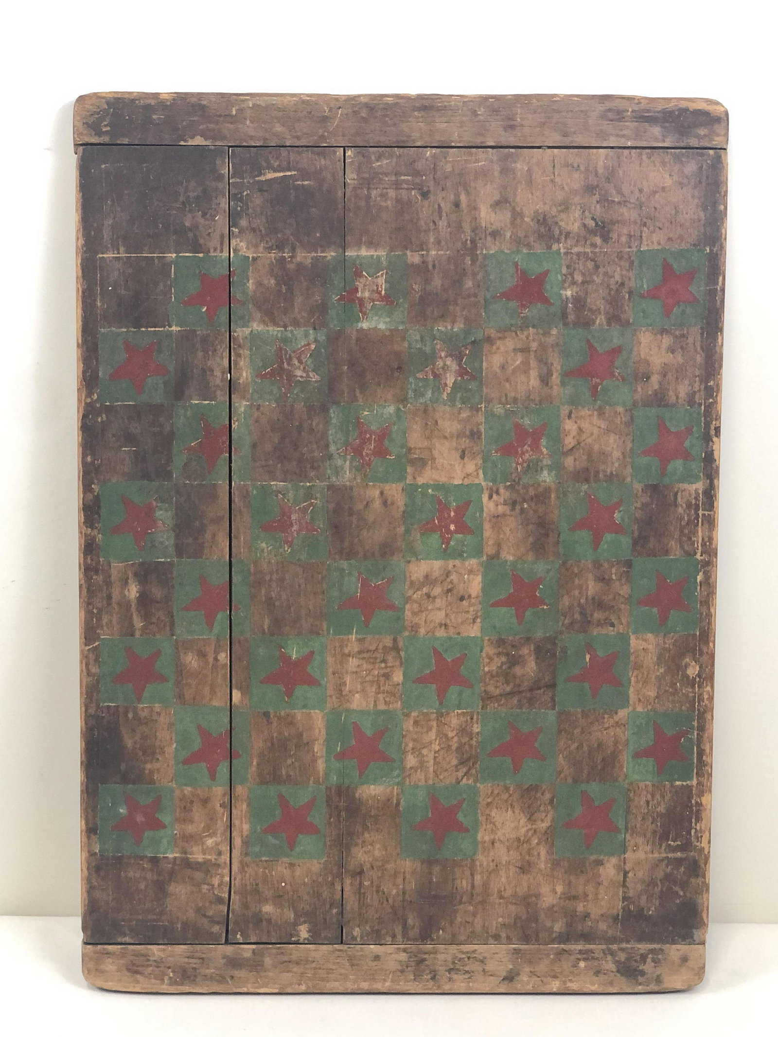 Antique Checkerboard: 24" high x 17" wide.