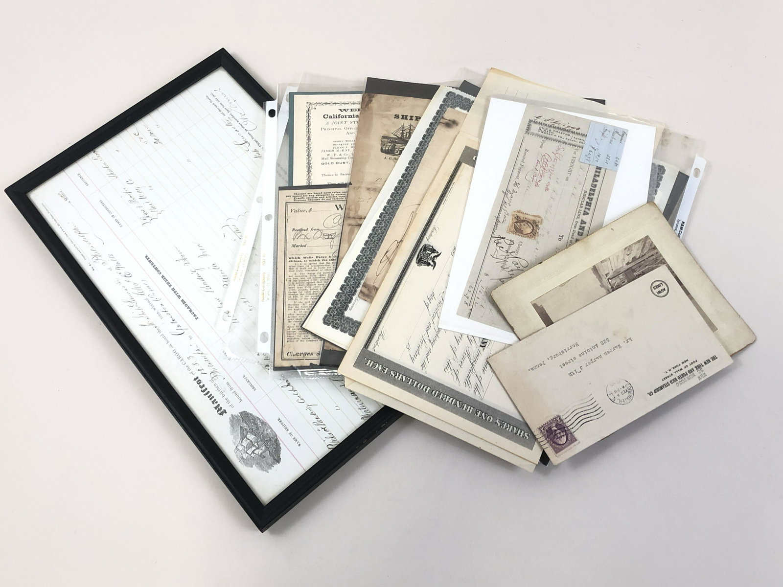 17 Pcs Ship and Steamboat Ephemera: Includes Cargo Manifest.