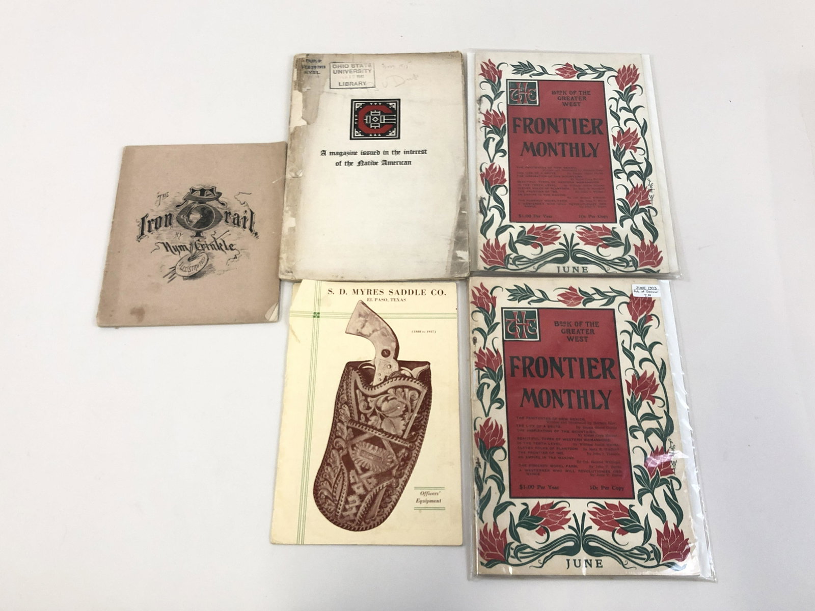 5 Booklets Including Frontier Monthly: Also includes S. D. Myres Saddle Co.