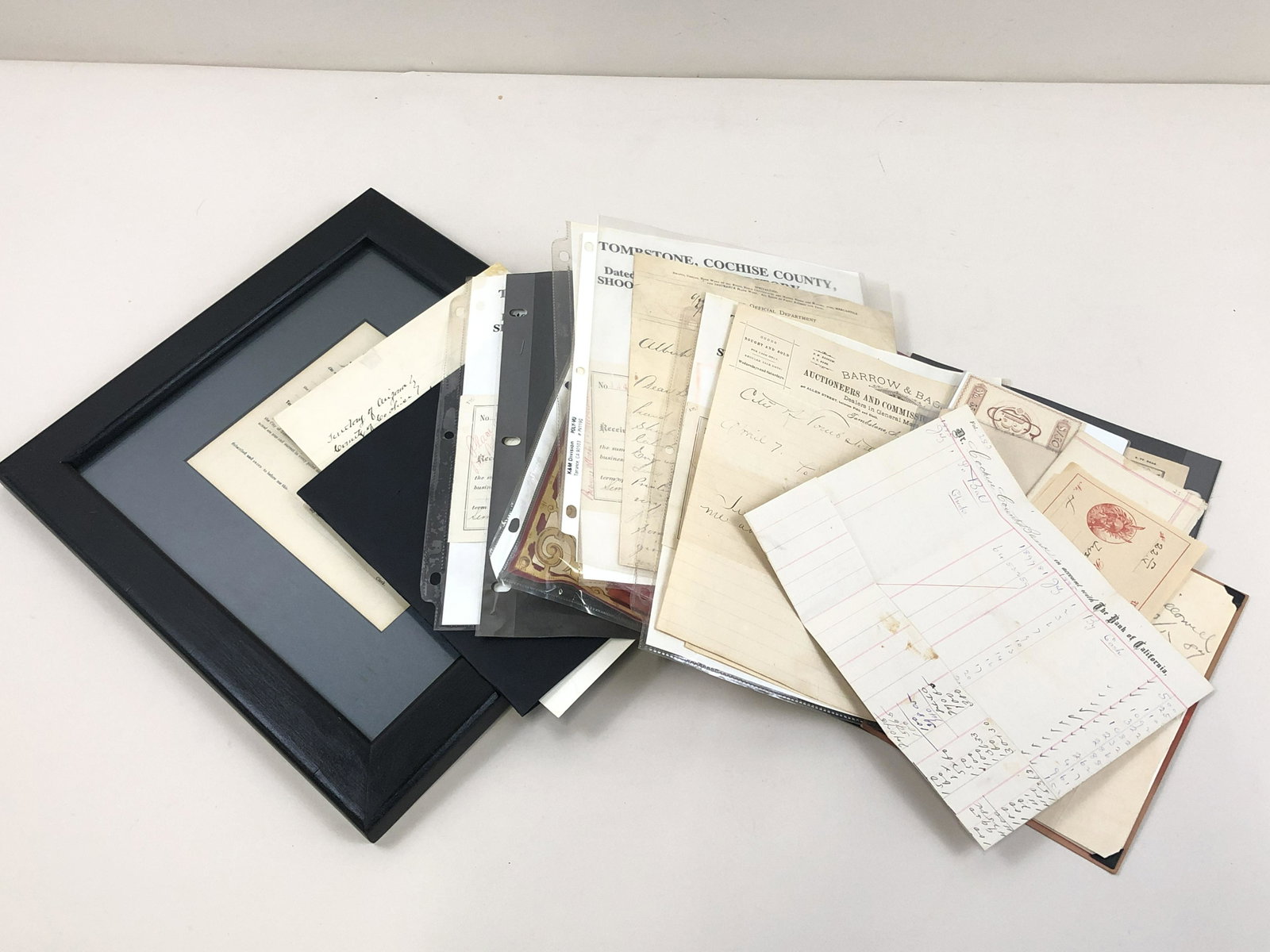 Tombstone, AZ Ephemera: Includes city license, bank notes, etc.