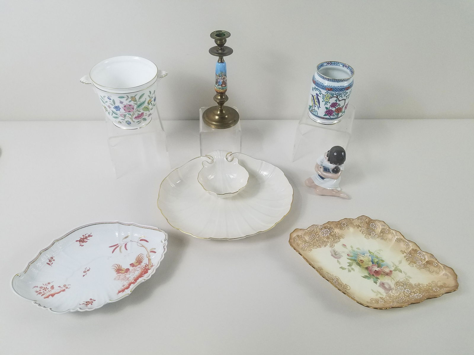 7 Pcs Ceramics incl Painted Candlestick (1 of 12)