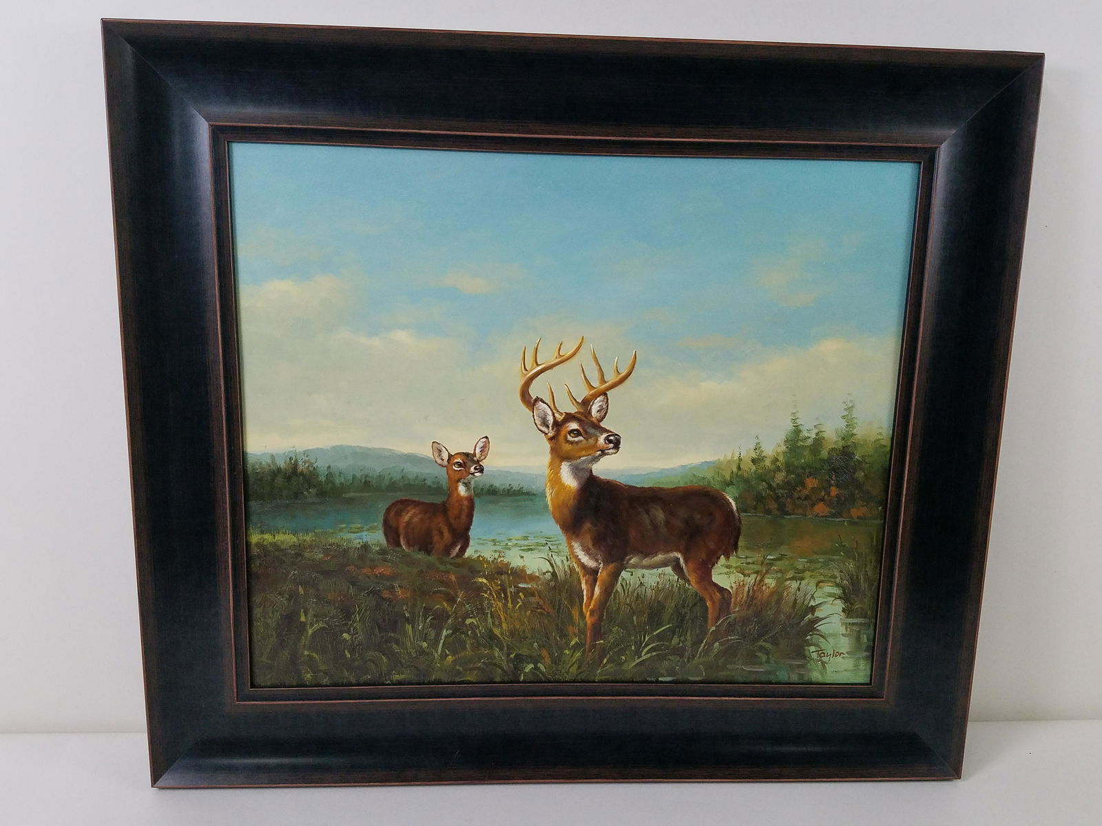 Daniel Taylor Deers on Alert Painting (1 of 4)