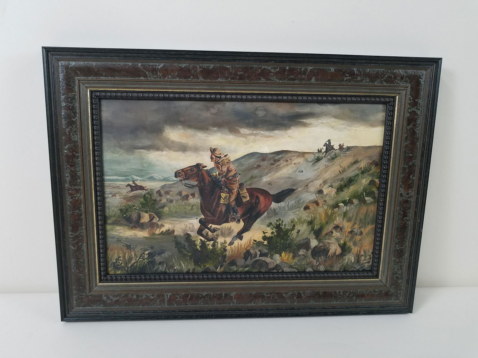 S. Whitehead Pony Express Horse Rider Painting (1 of 3)