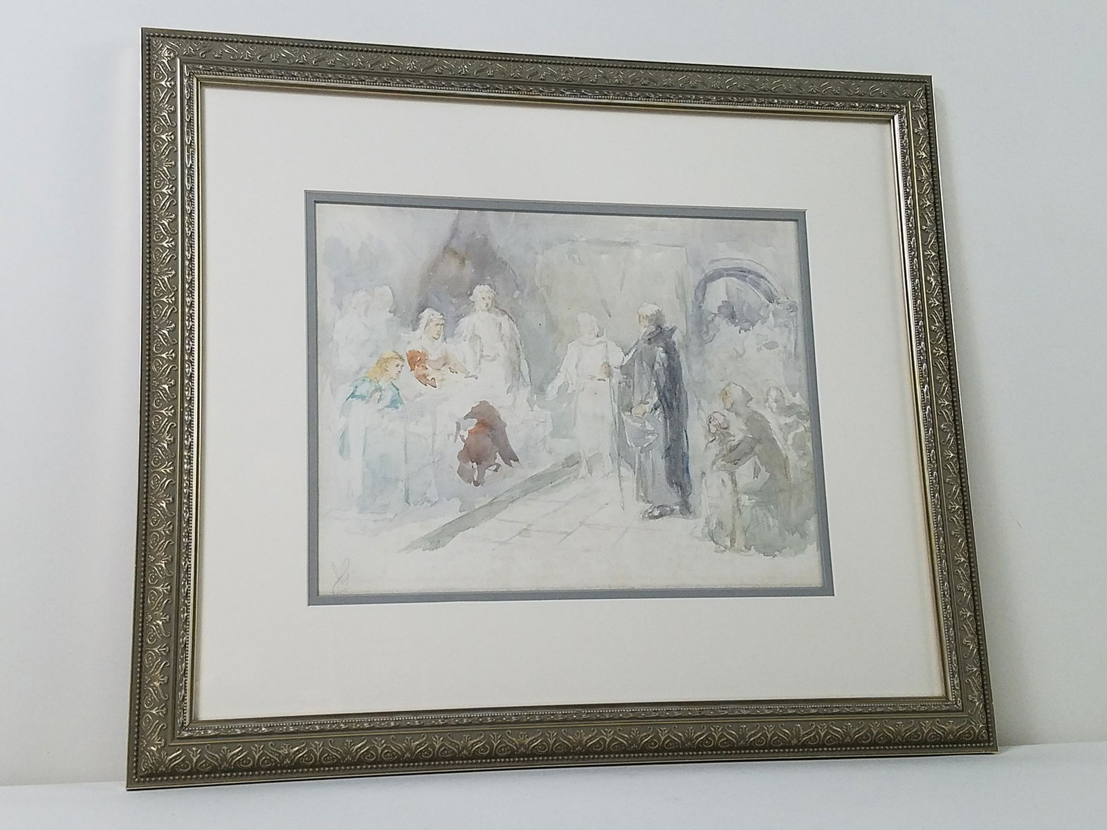 John Gilbert "Group Study" Watercolor (1 of 4)