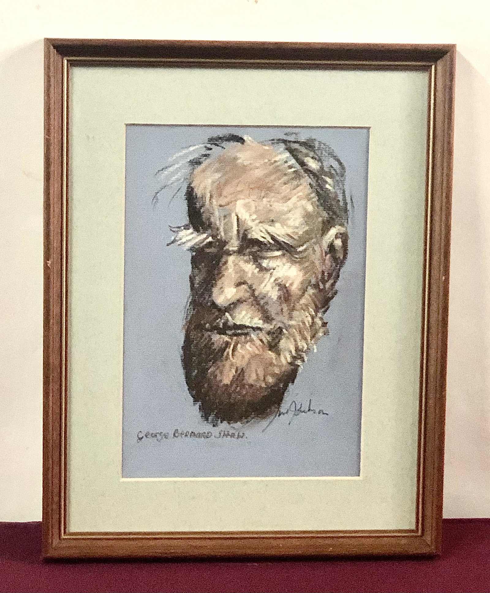 Pastel Portrait of George Bernard Shaw (1 of 4)