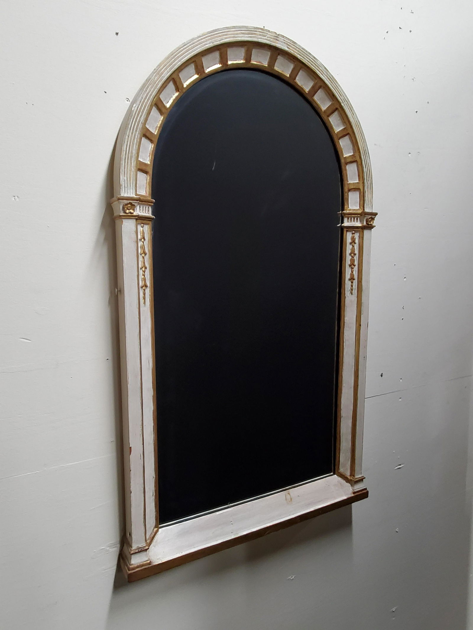 Vintage Italian Palladio Way Mirror: 26 1/4" wide X 45 1/2" high.