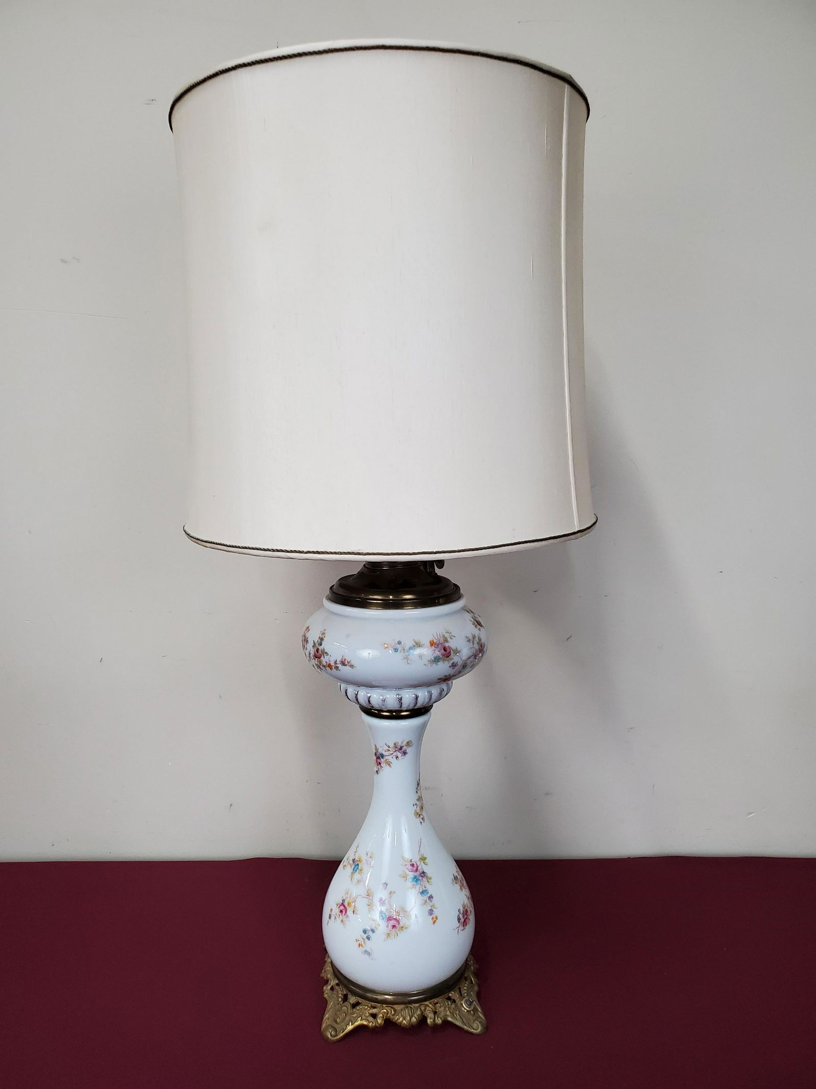 Tall Floral Print Table Lamp (1 of 2)