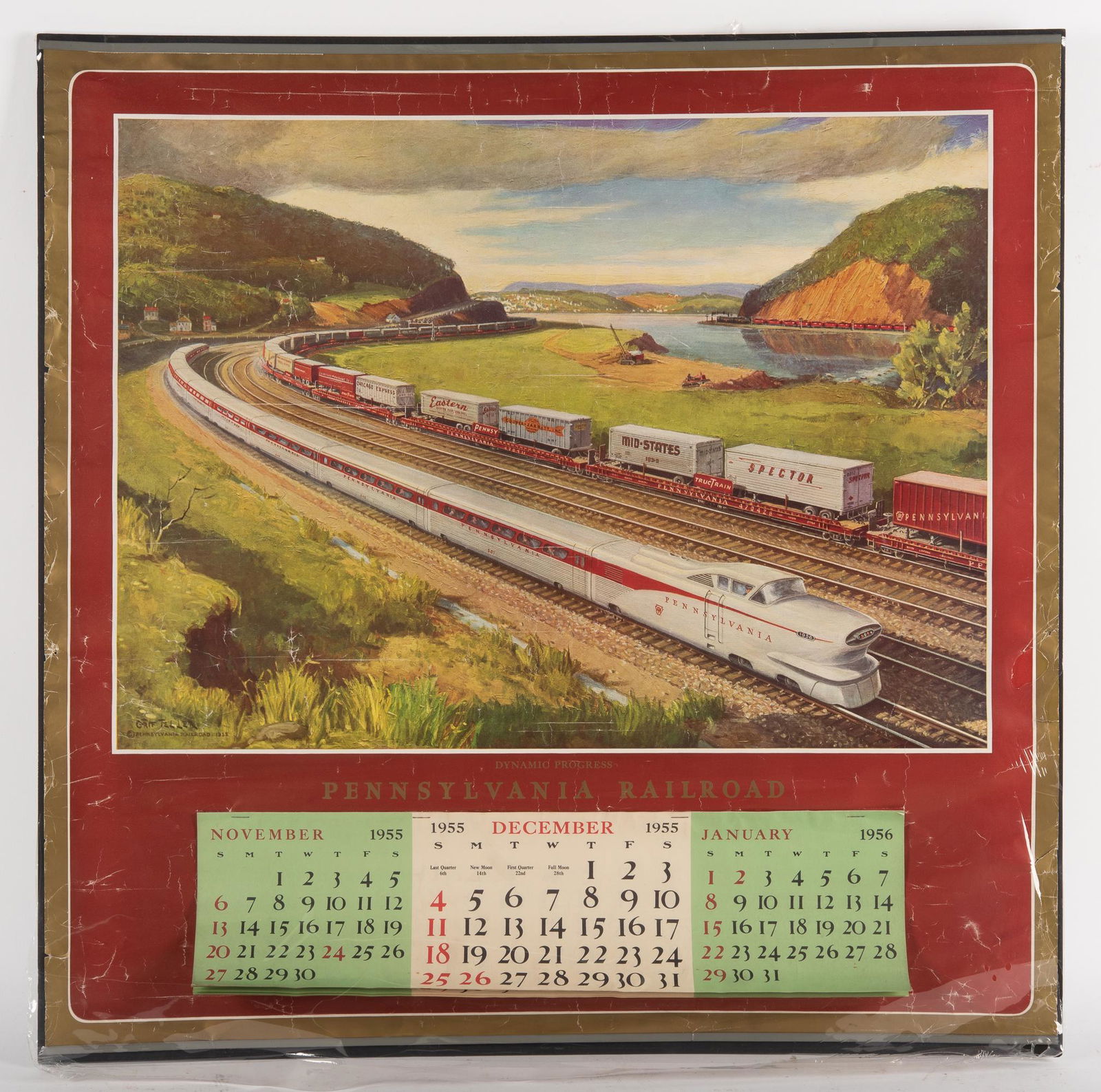 PRR Grif Teller 1956 Calendar Complete (1 of 1)