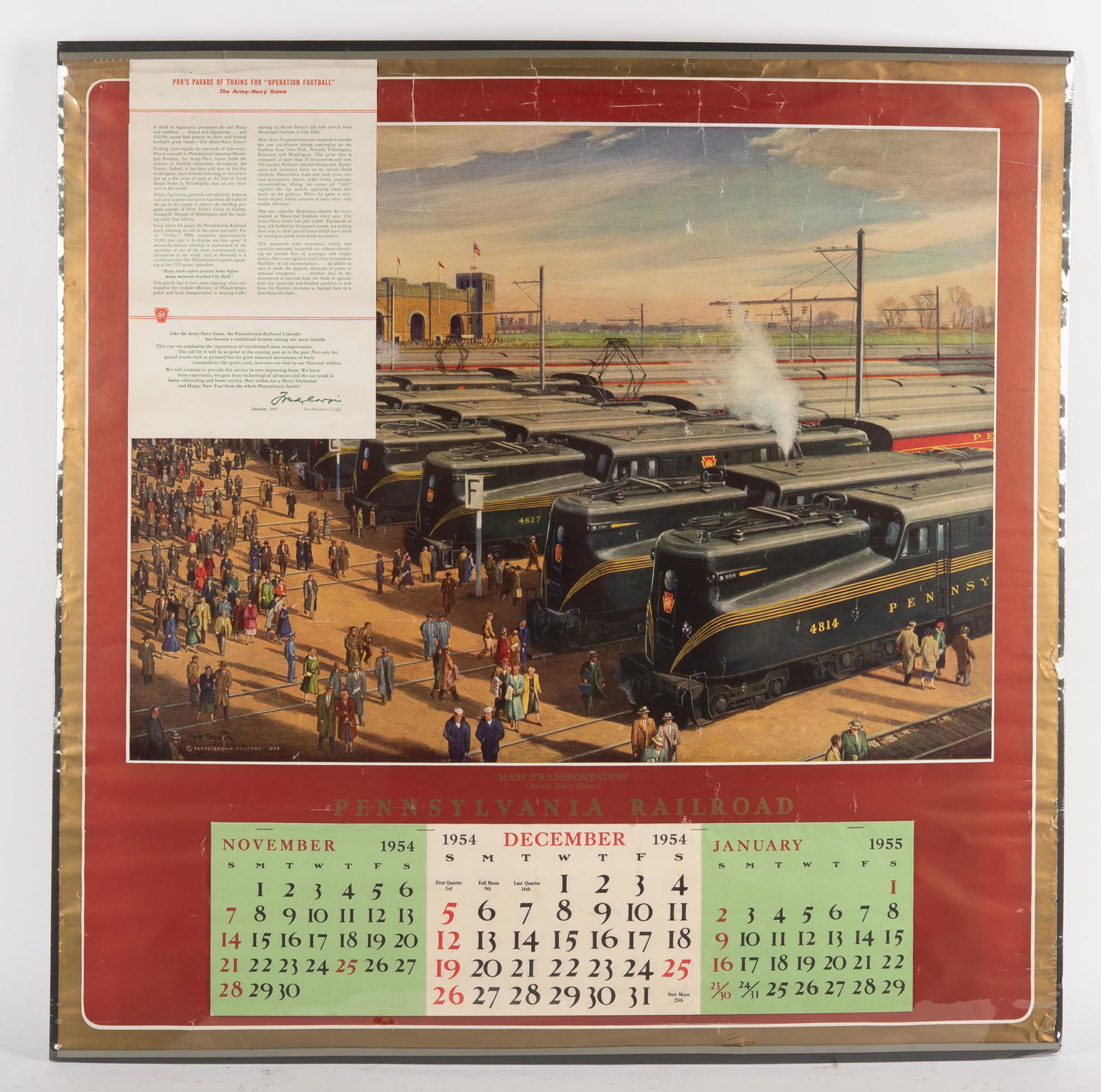 Prr Grif Teller 1955 Calendar Complete