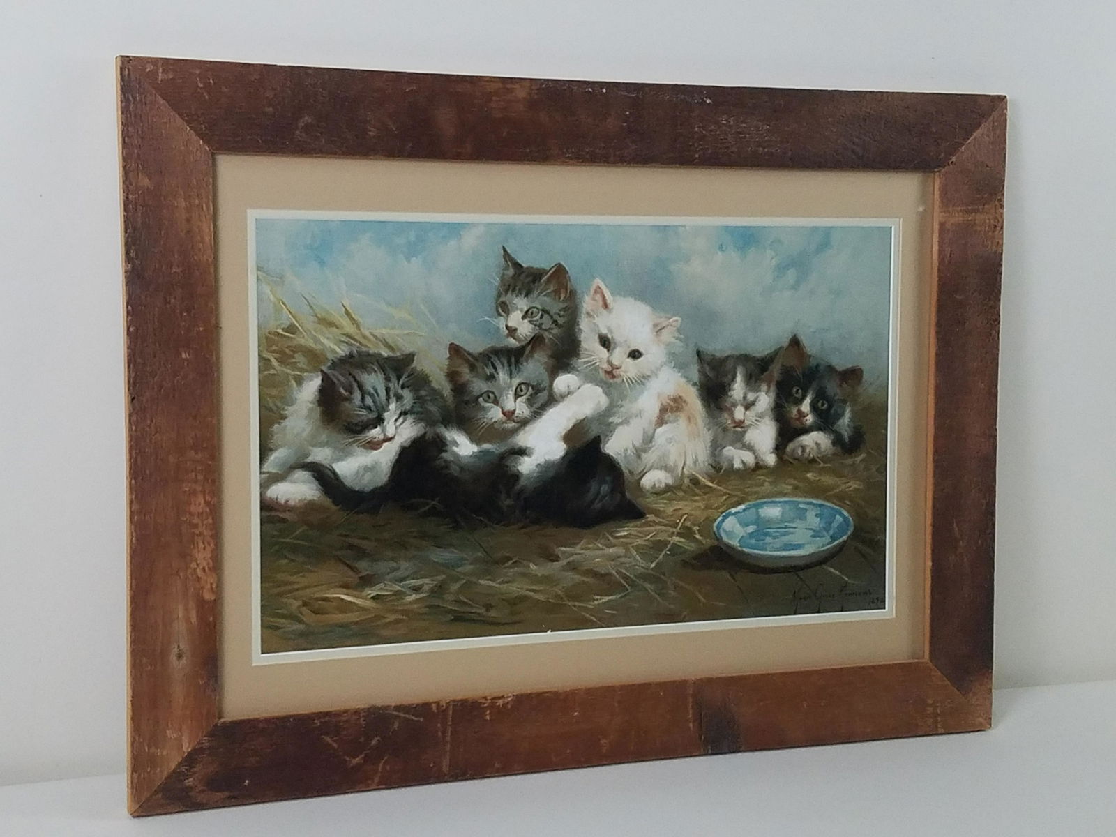 Marie Guise Newcomb Kittens Lithograph (1 of 2)