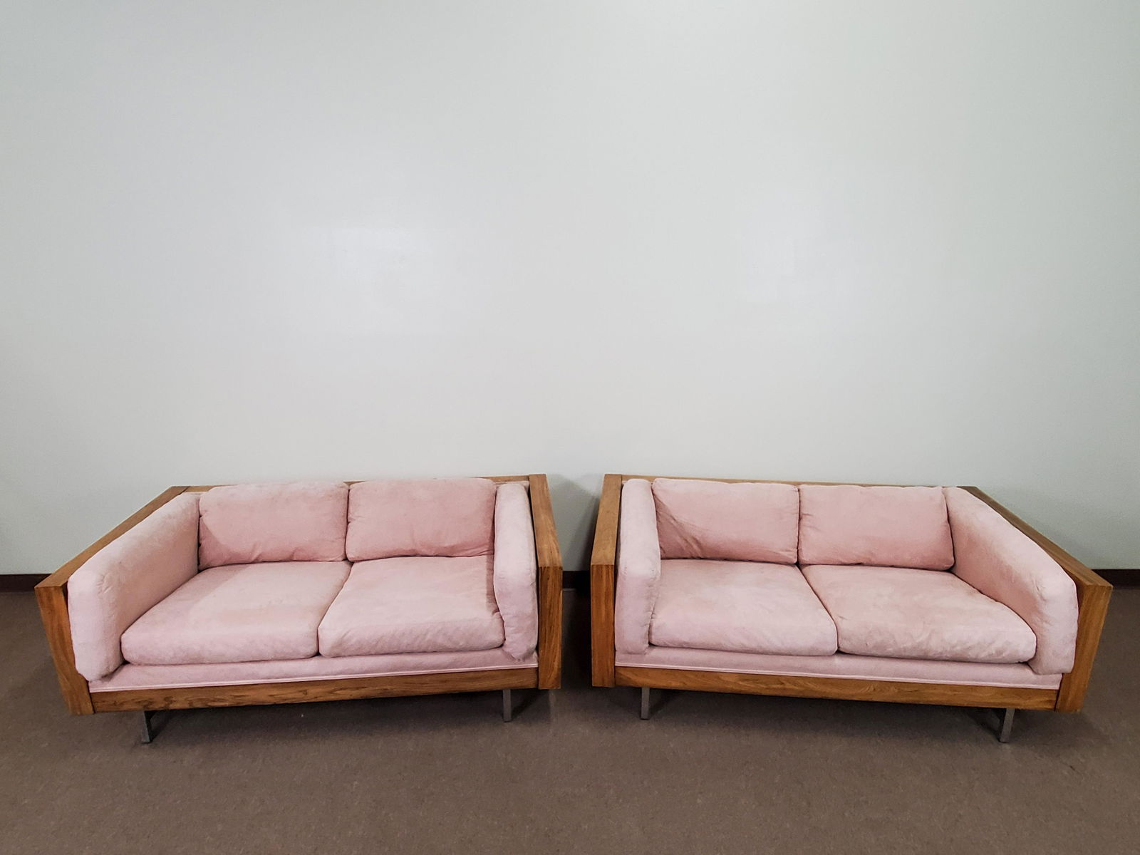 Pair of Mid Century Modern Love Seats (1 of 5)