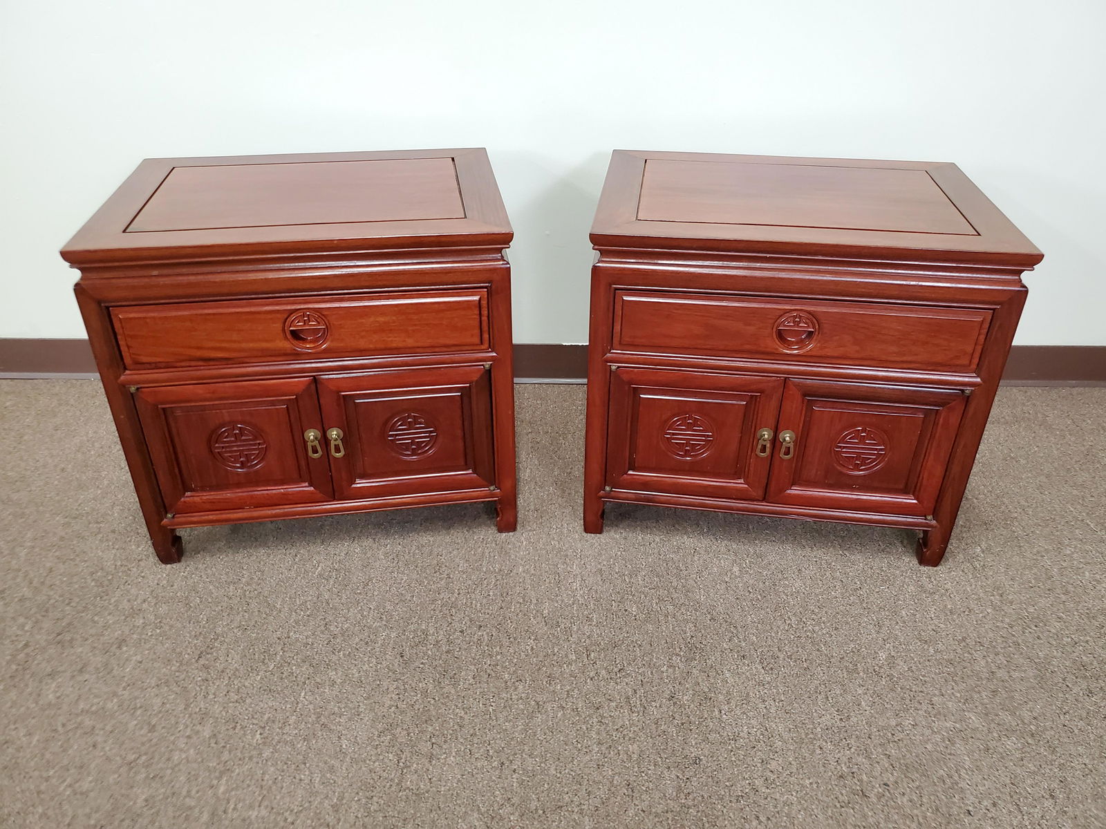 Pair of Chinese Rosewood Side Tables (1 of 3)