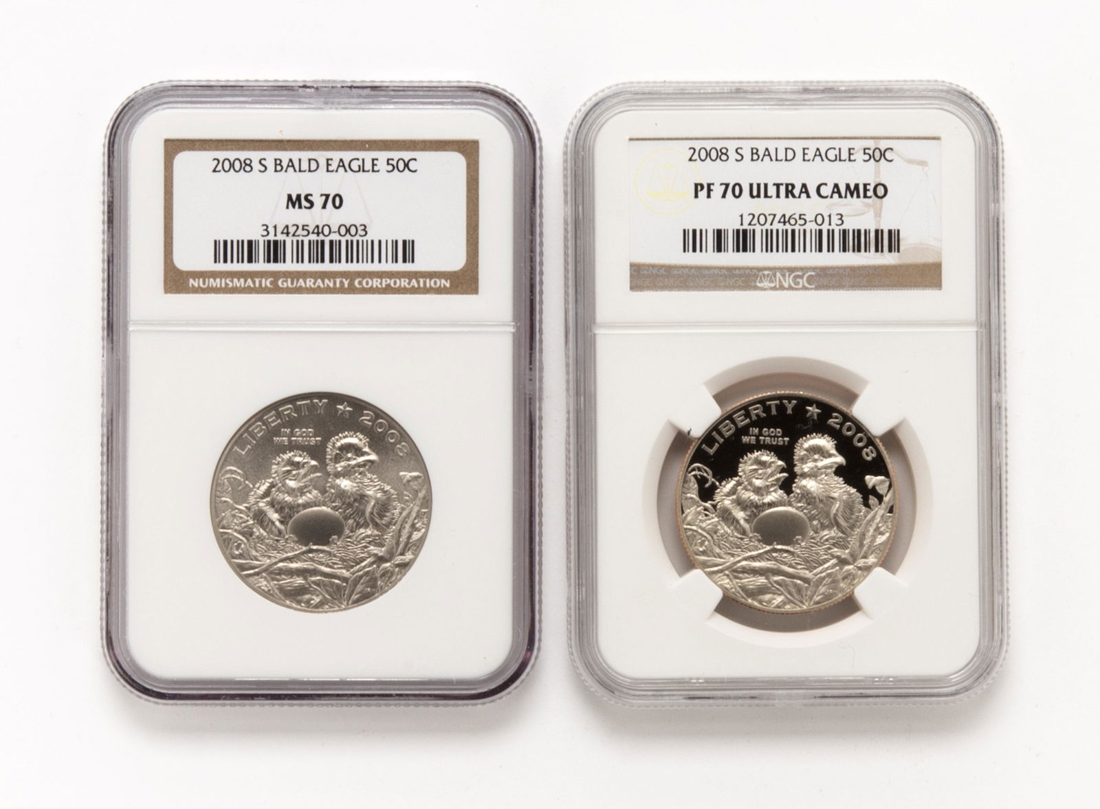 2 2008-S Bald Eagle Half Dollar (NGC Graded) (1 of 2)