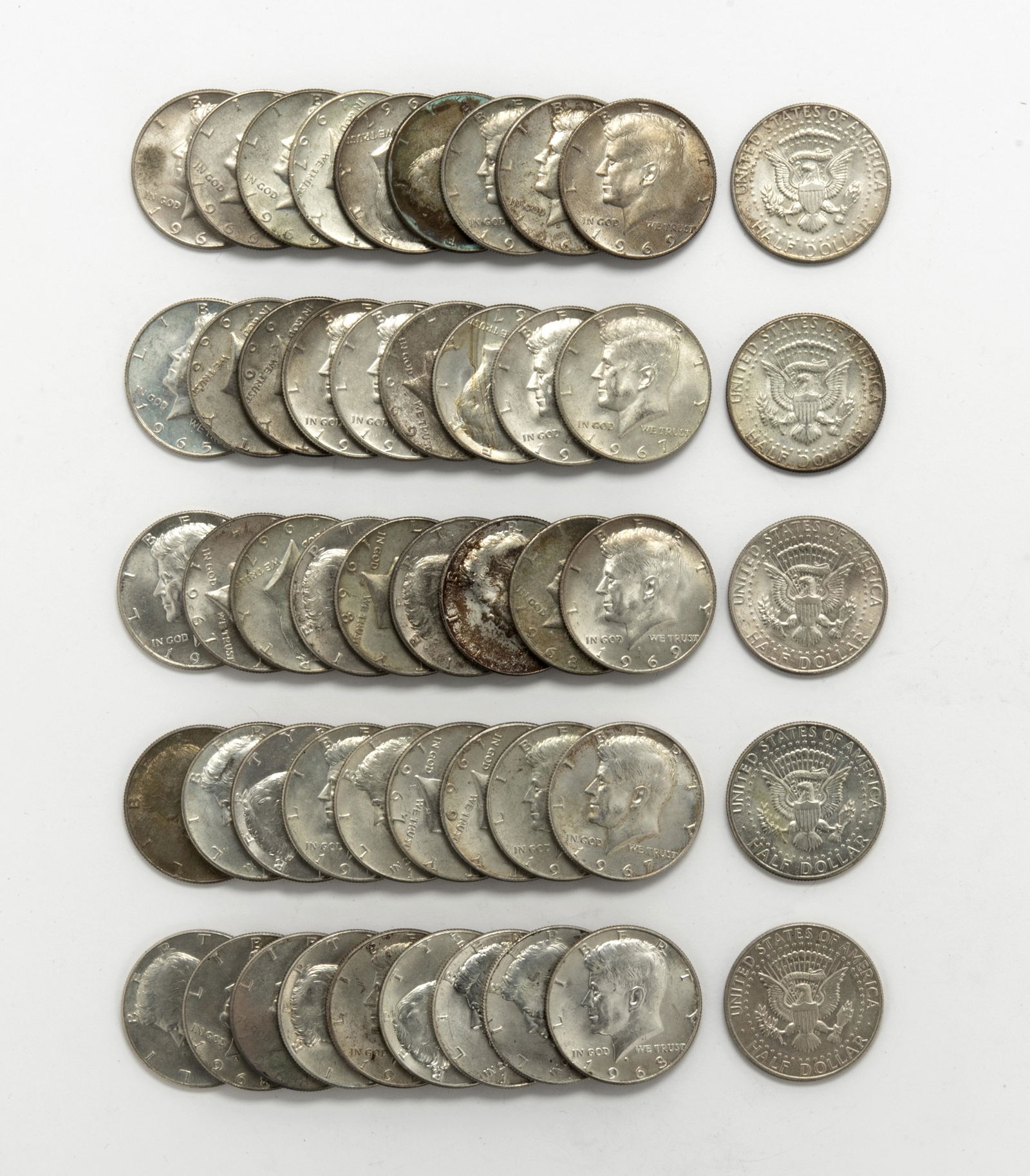 50 U.S. Kennedy 40% Silver Half Dollars (1 of 1)