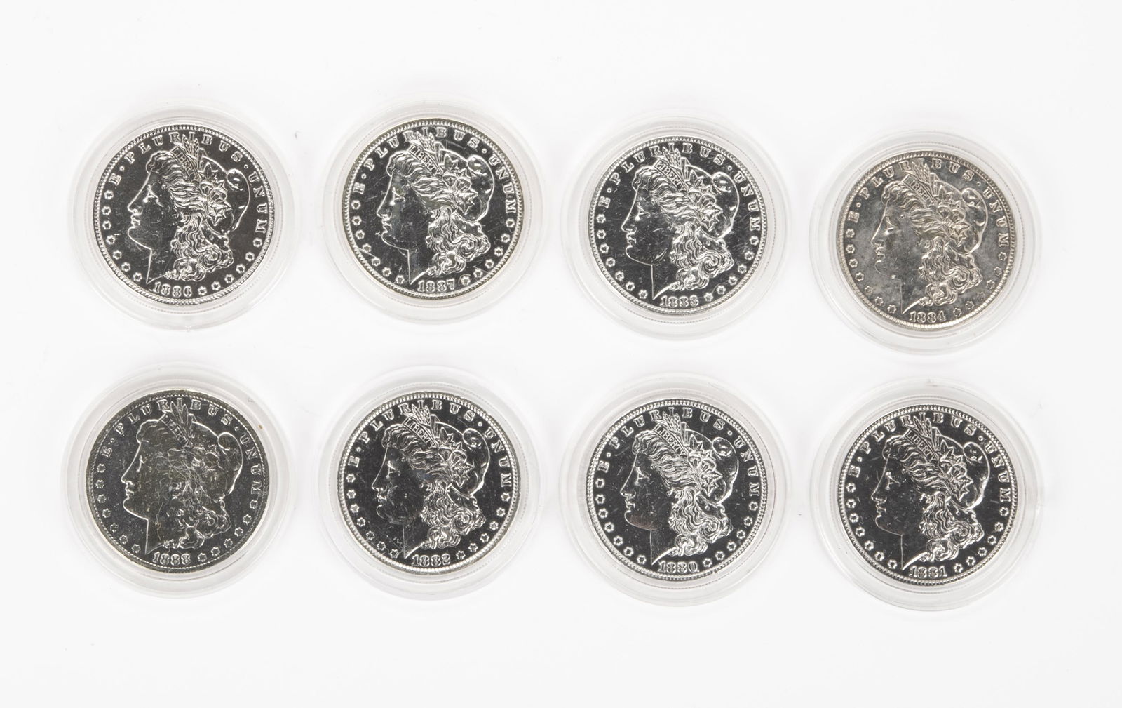 8 Morgan Silver Dollars (1 of 2)