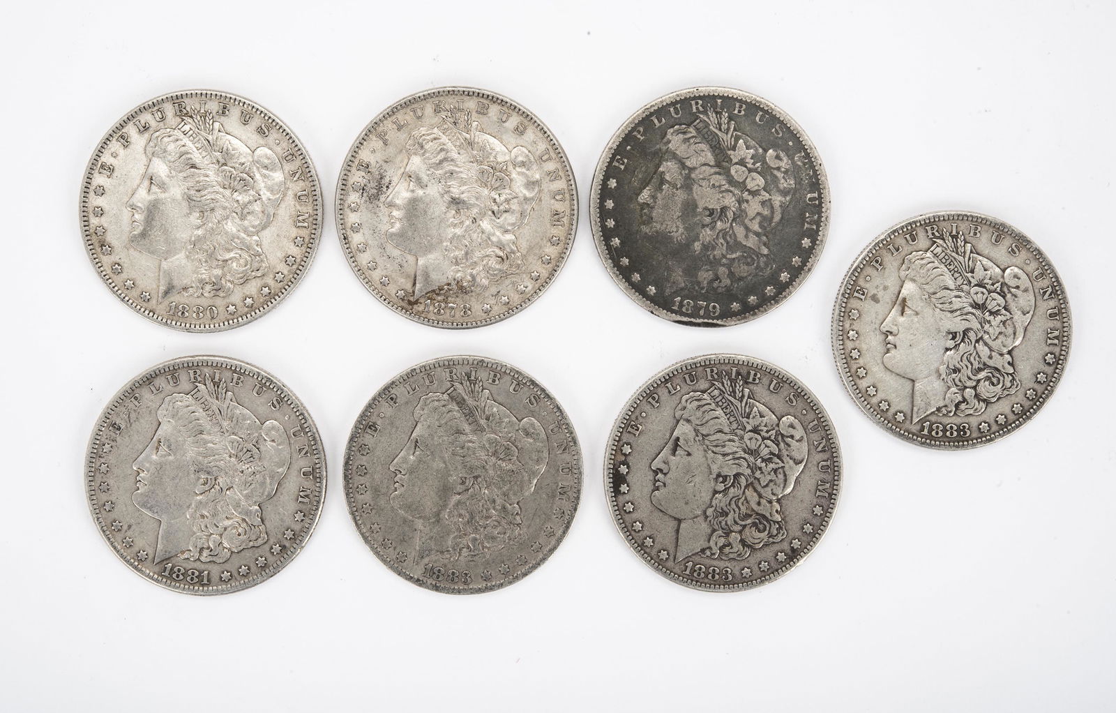 7 Morgan Silver Dollars (1 of 2)
