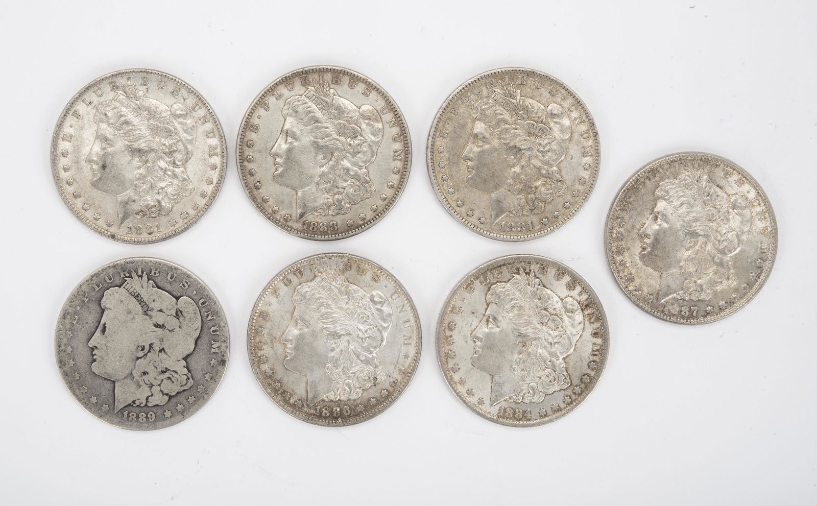 7 Morgan Silver Dollars (1 of 2)