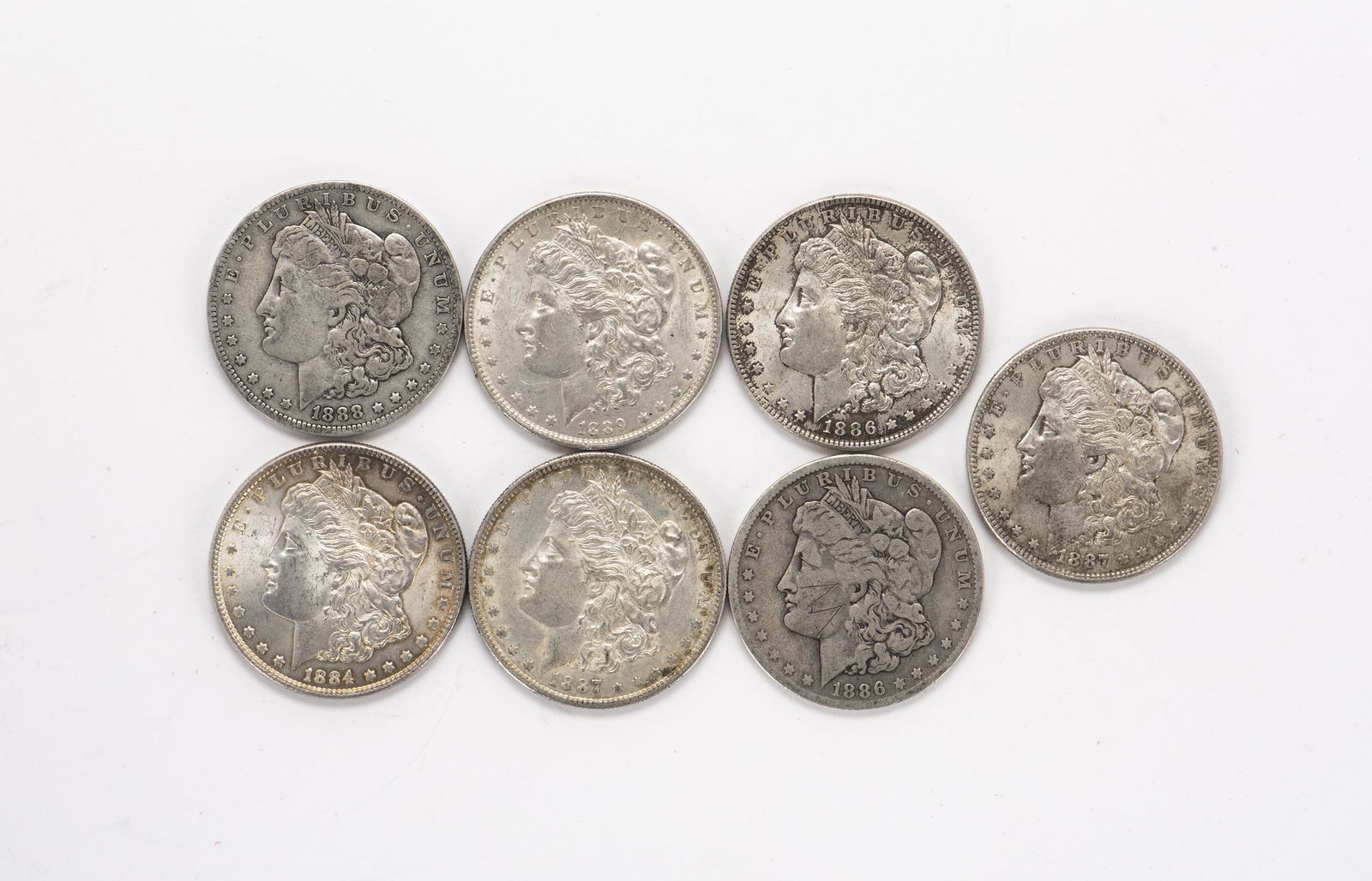 7 Morgan Silver Dollars (1 of 2)