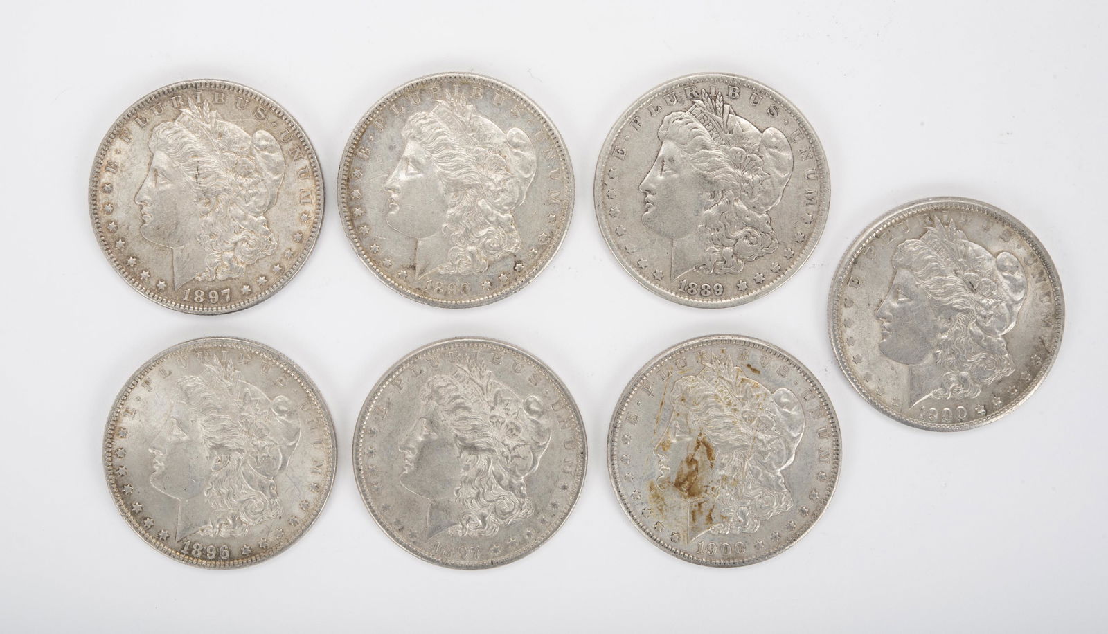 7 Morgan Silver Dollars (1 of 2)
