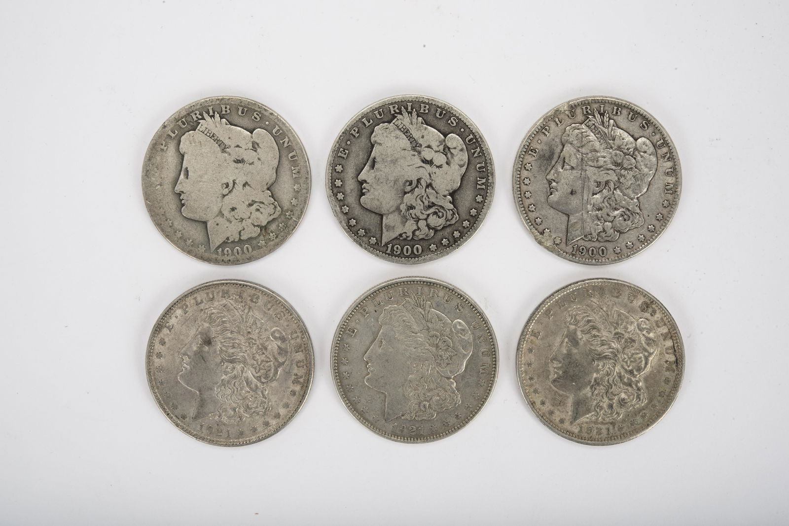 6 Morgan Silver Dollars (1 of 2)