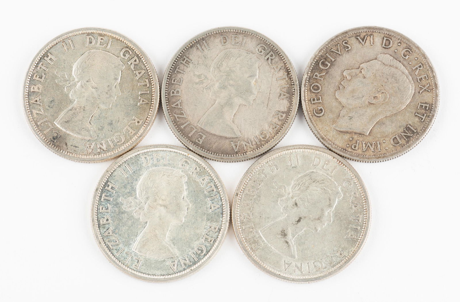 5 Canadian Silver Dollars (1 of 2)