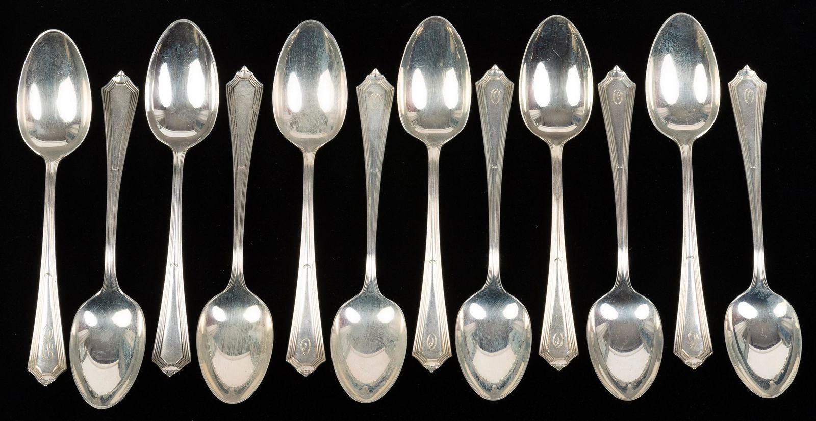 12 Pcs Gorham Sterling Teaspoons (1 of 5)