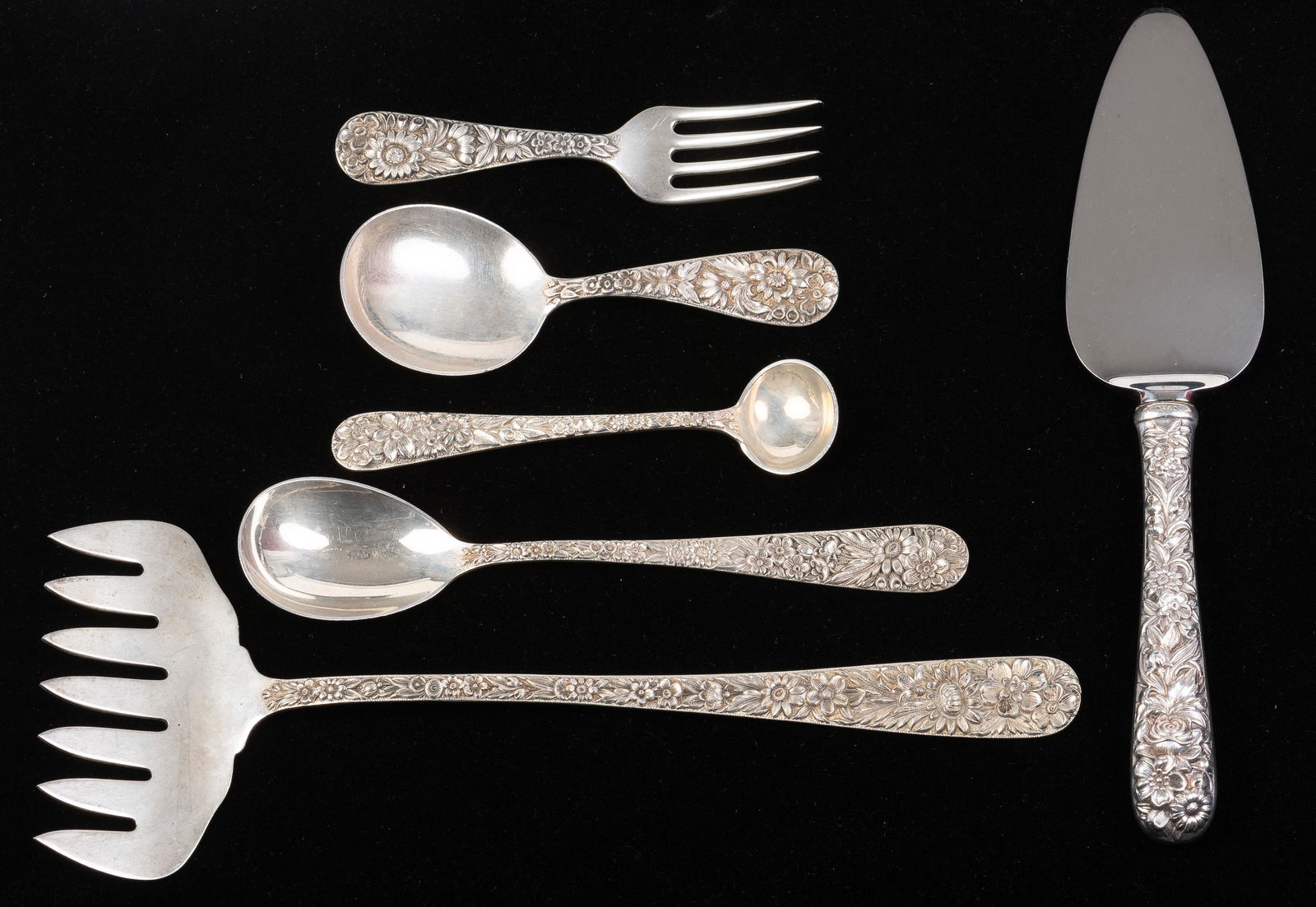 6 Pc S. Kirk & Son Sterling Repousse Flatware (1 of 4)