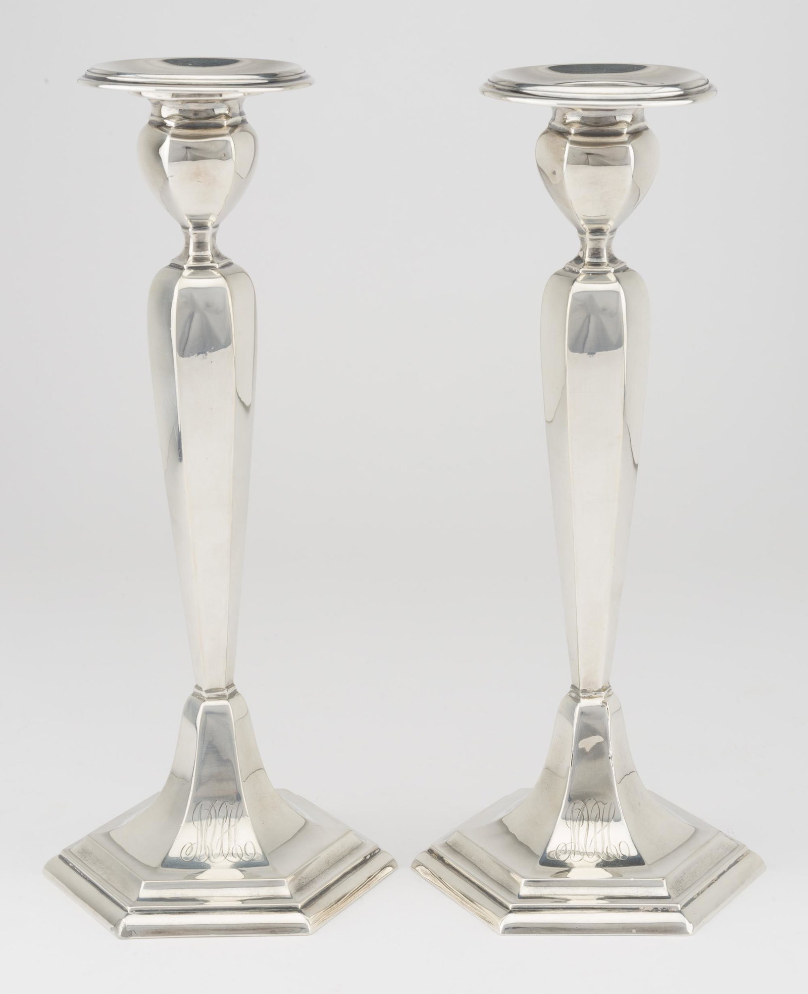 Pair of Brittania Candle Holders (1 of 3)