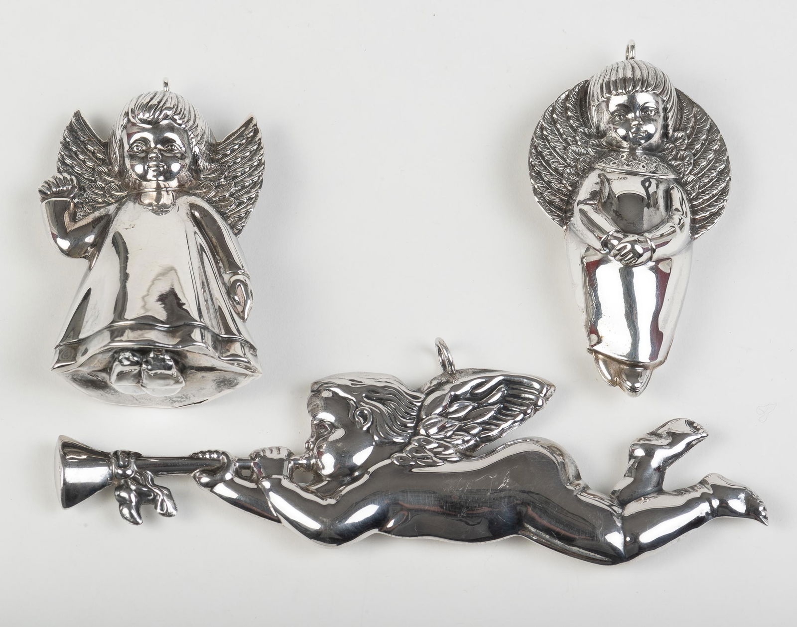3 Angel Ornaments incl Sterling & Stieff (1 of 8)
