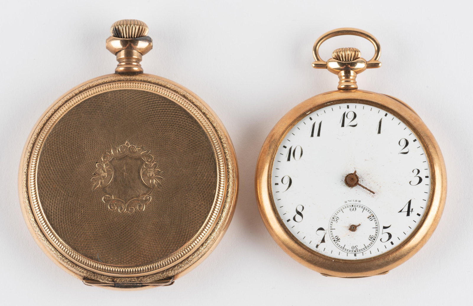 2 Pocketwatches, Goldfilled & 14k (1 of 8)