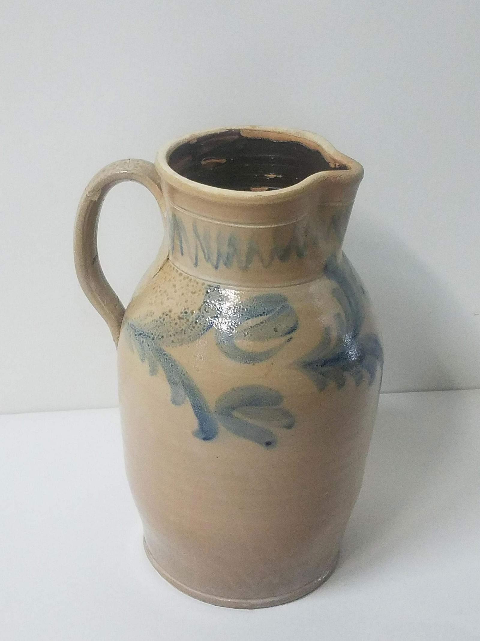 16" Cobalt Decorated Pitcher (1 of 4)