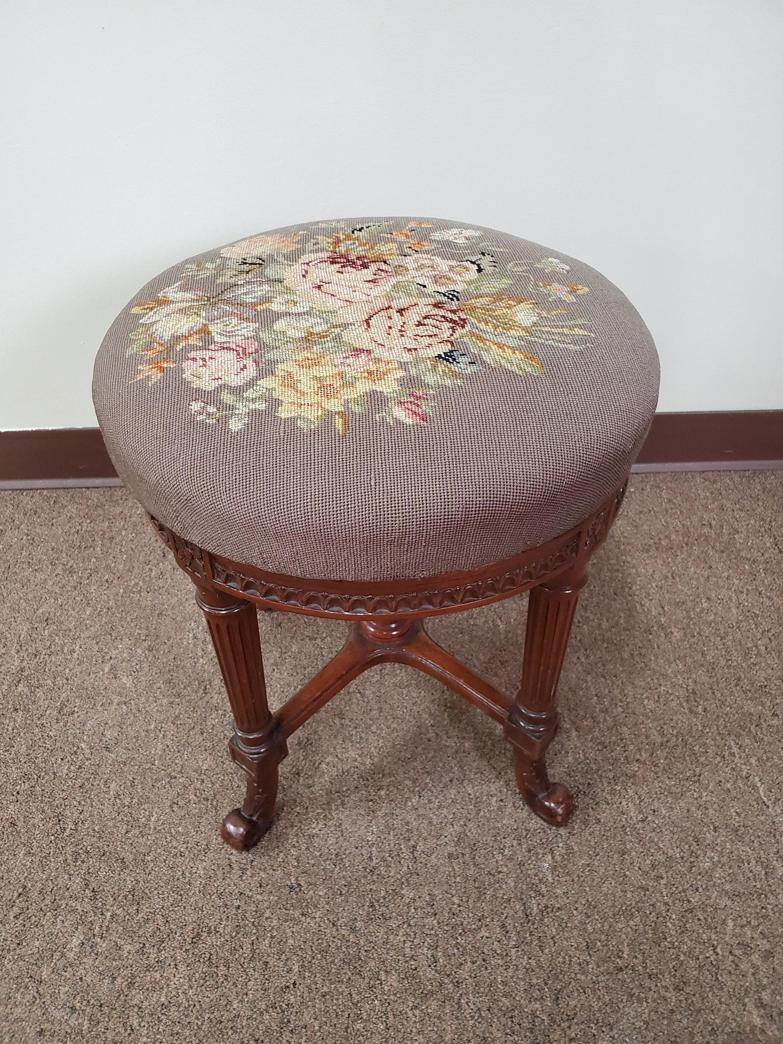 Needle Point Stool (1 of 3)