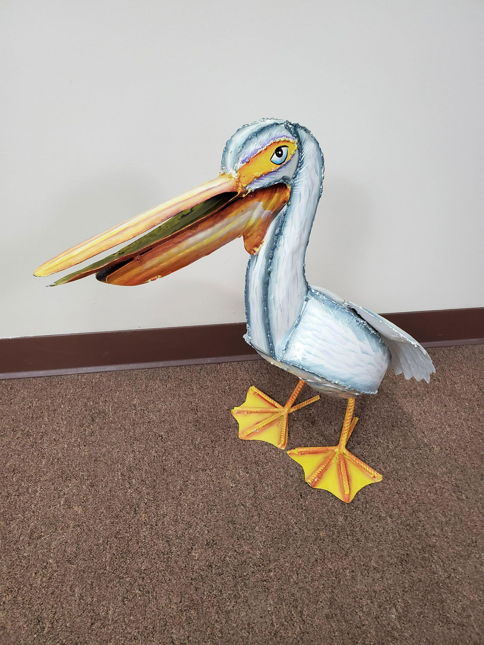 Metal Pelican Yard Sculpture (1 of 3)