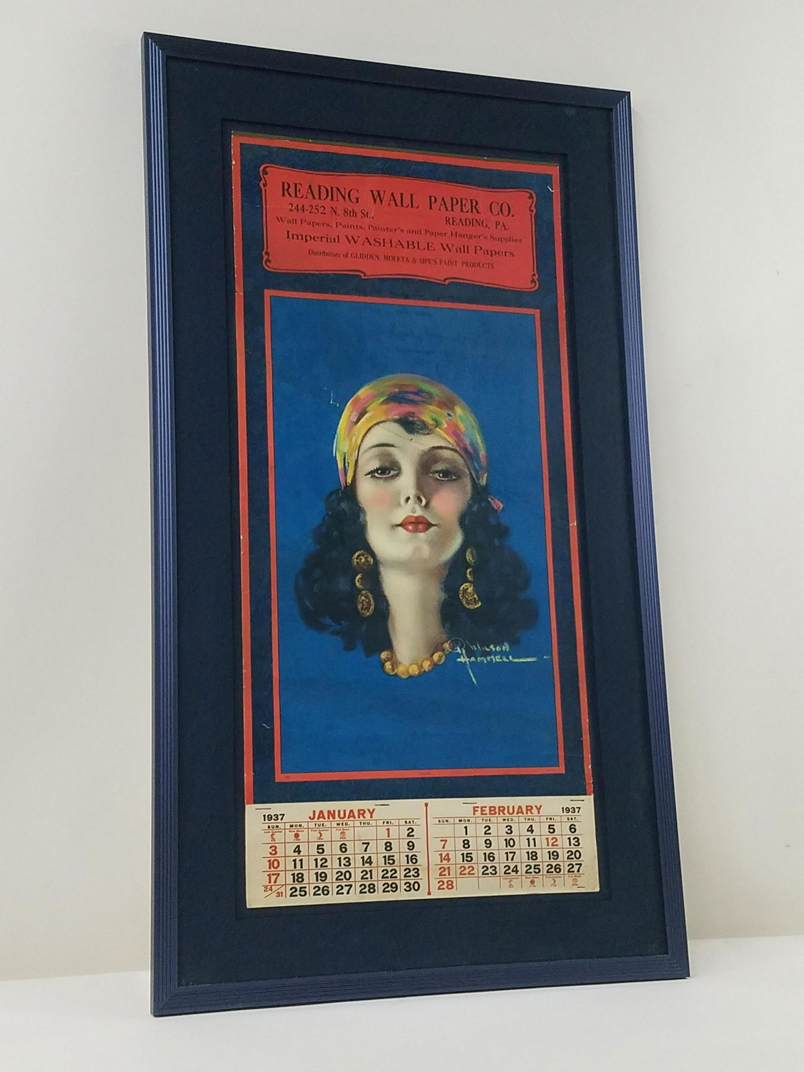 1937 R. Wilson Hammell "Tu-Lips" Pin Up Calendar (1 of 5)